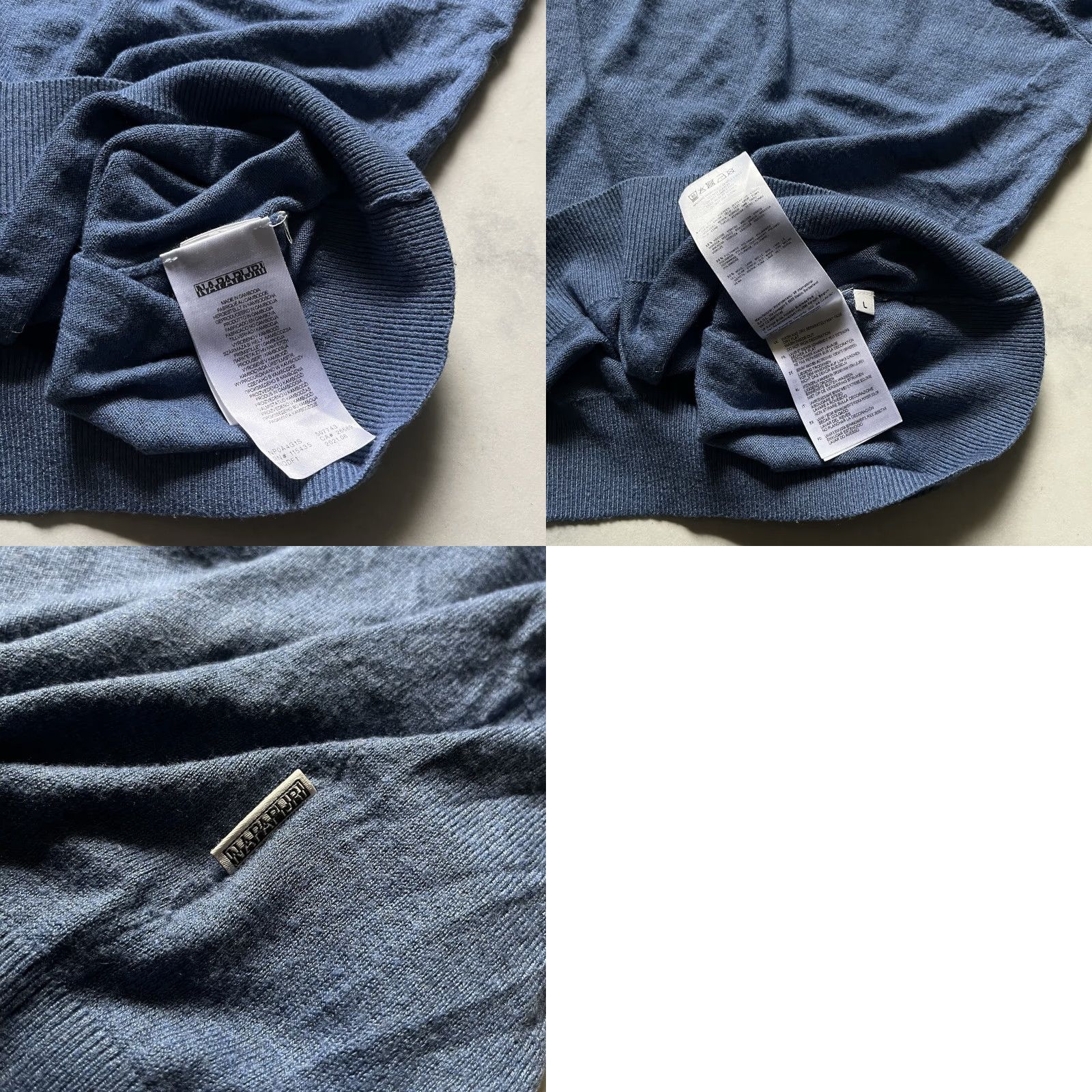 Napapijri Napapijri Sweater Mens V-Neck Blue Wool Blend Pullover Large Regular Knit Jumper Ventage? No Vintage: No Size US L / EU 52-54 / 3 - 10 Thumbnail