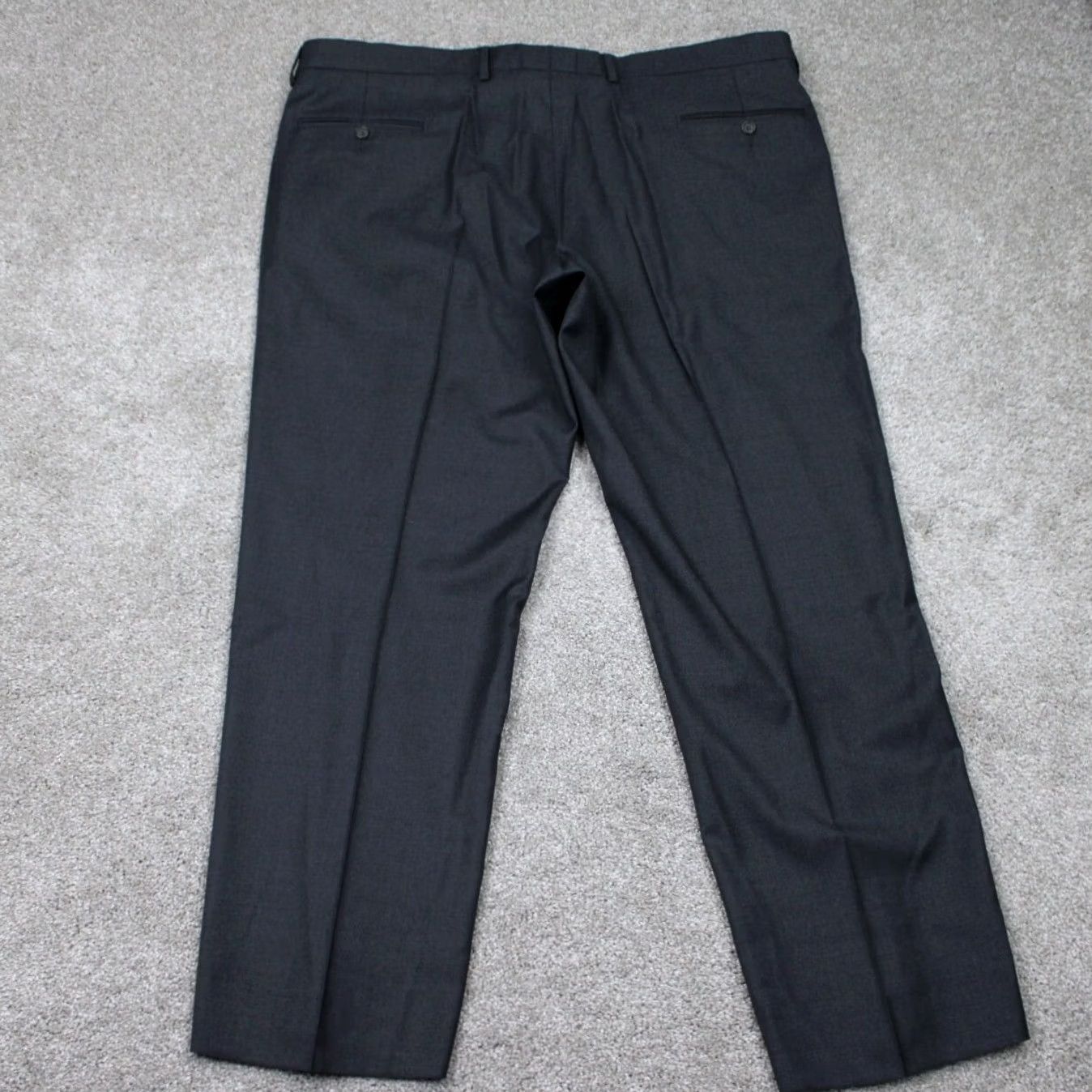 Vintage Guabello Pants Men 42 Gray Flat Front Wool 30" Inseam Dress Pants - Relaxed Fit, Solid, 100% Wool, Zip Closure, Machine Washable, Brand Guabello Size US 42 / EU 58 - 6 Thumbnail