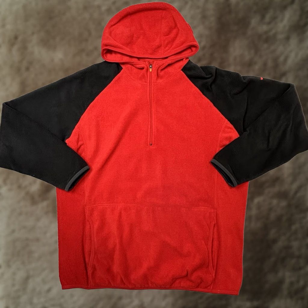 Nike Nike Therma Fit Fleece 1/4 Zip Pullover Hoodie Womens Small Red Colorblock Size S / US 4 / IT 40 - 1 Thumbnail