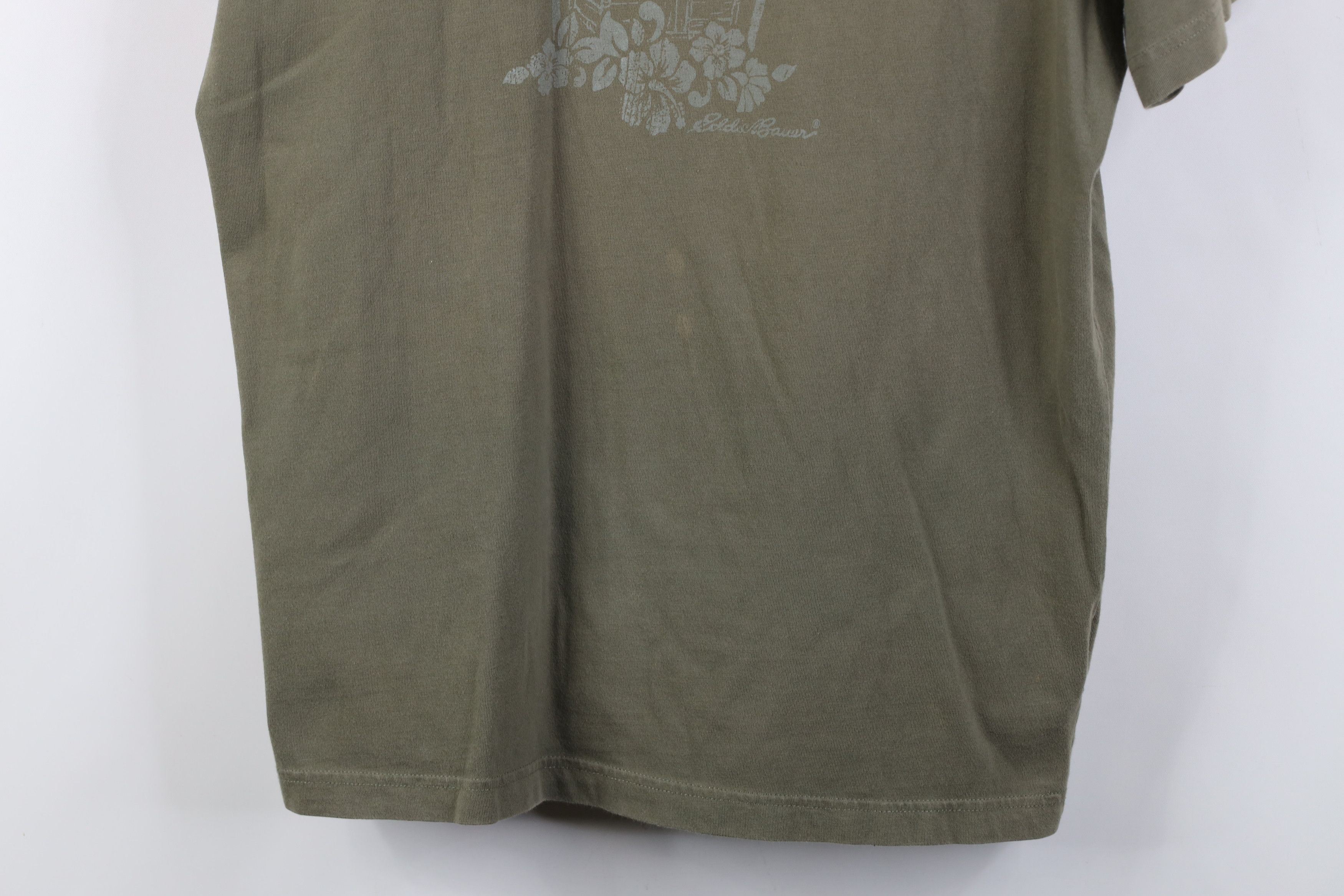 Eddie Bauer Vintage Y2K Eddie Bauer Spell Out Beach Hut Flower T-Shirt Size US M / EU 48-50 / 2 - 3 Thumbnail