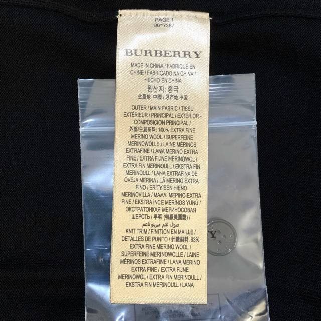 Burberry Burberry Black Wool Lapel Long Sleeve Knit Polo Shirt K26WX Size US S / EU 44-46 / 1 - 7 Thumbnail