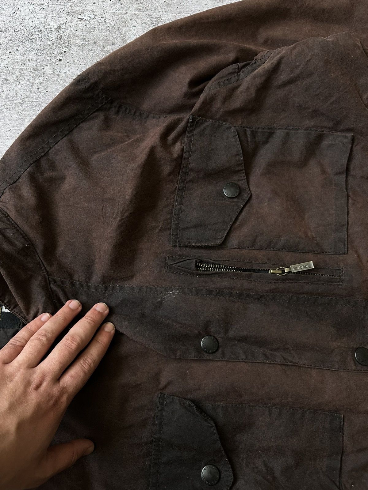 Barbour Vintage Barbour A357 Sapper Waxed Cotton Jacket Size US XL / EU 56 / 4 - 10 Thumbnail