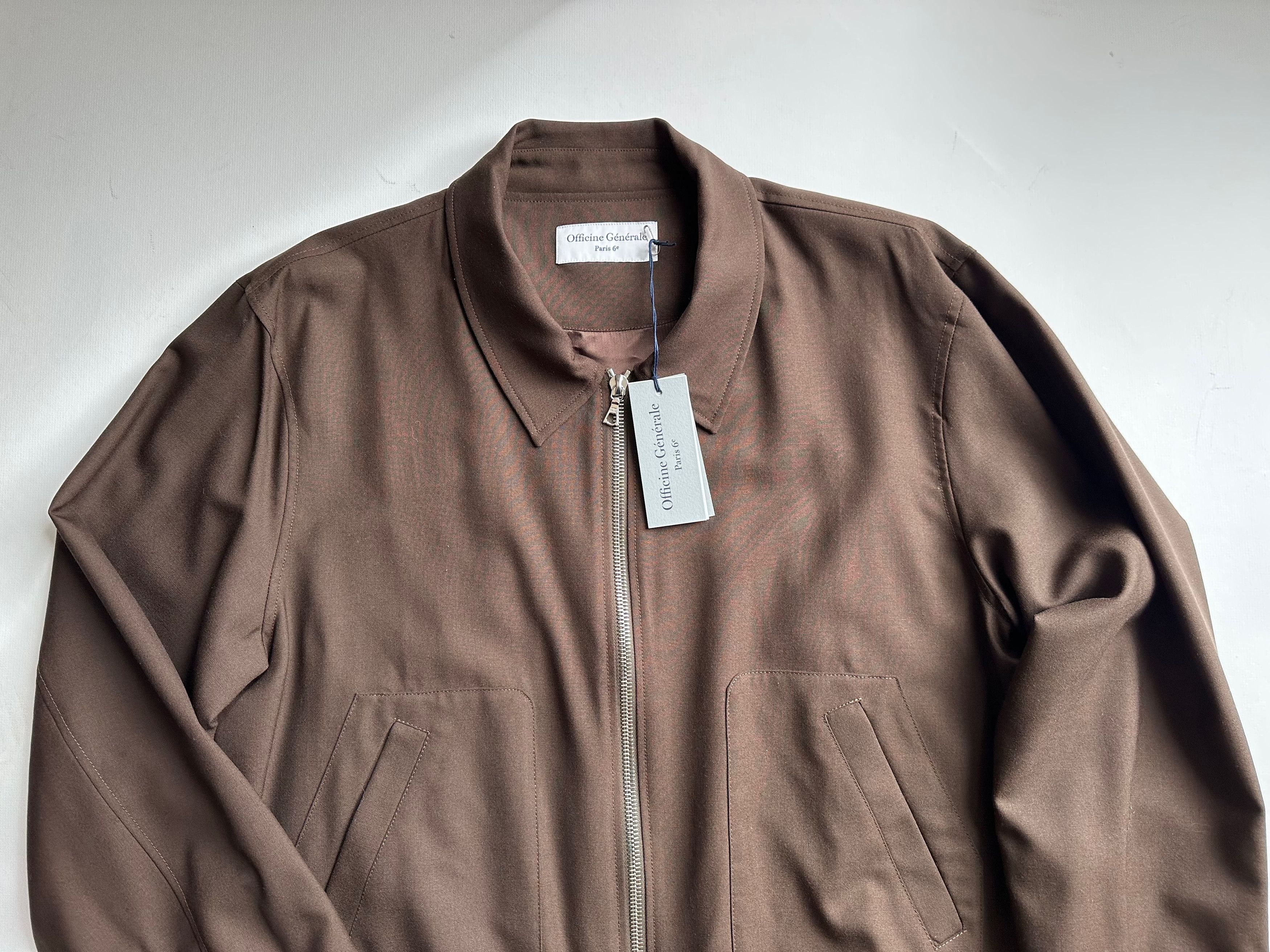 Officine Generale Officine Générale Marlow Wool Jacket - Cocoa - XXL (NWT) Size US XXL / EU 58 / 5 - 2 Thumbnail