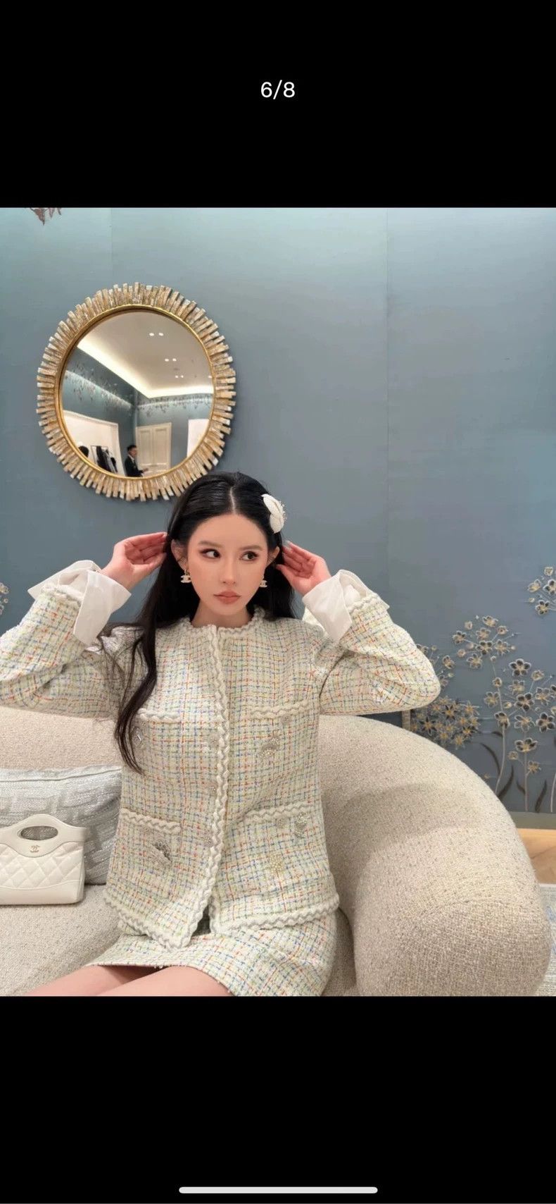 Chanel Chanel 25C early spring white tweed tweed jacket 2504-Nexta Size XS / US 0-2 / IT 36-38 - 9 Thumbnail