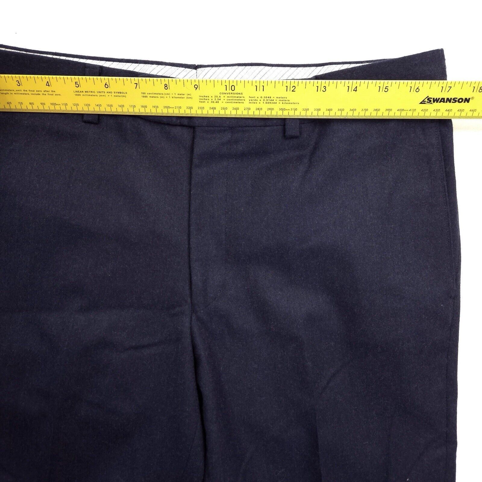 Saks Fifth Avenue Saks Fifth Avenue Kale 100% Wool Dress Pants Mens 34x29 Navy Size US 34 / EU 50 - 2 Thumbnail