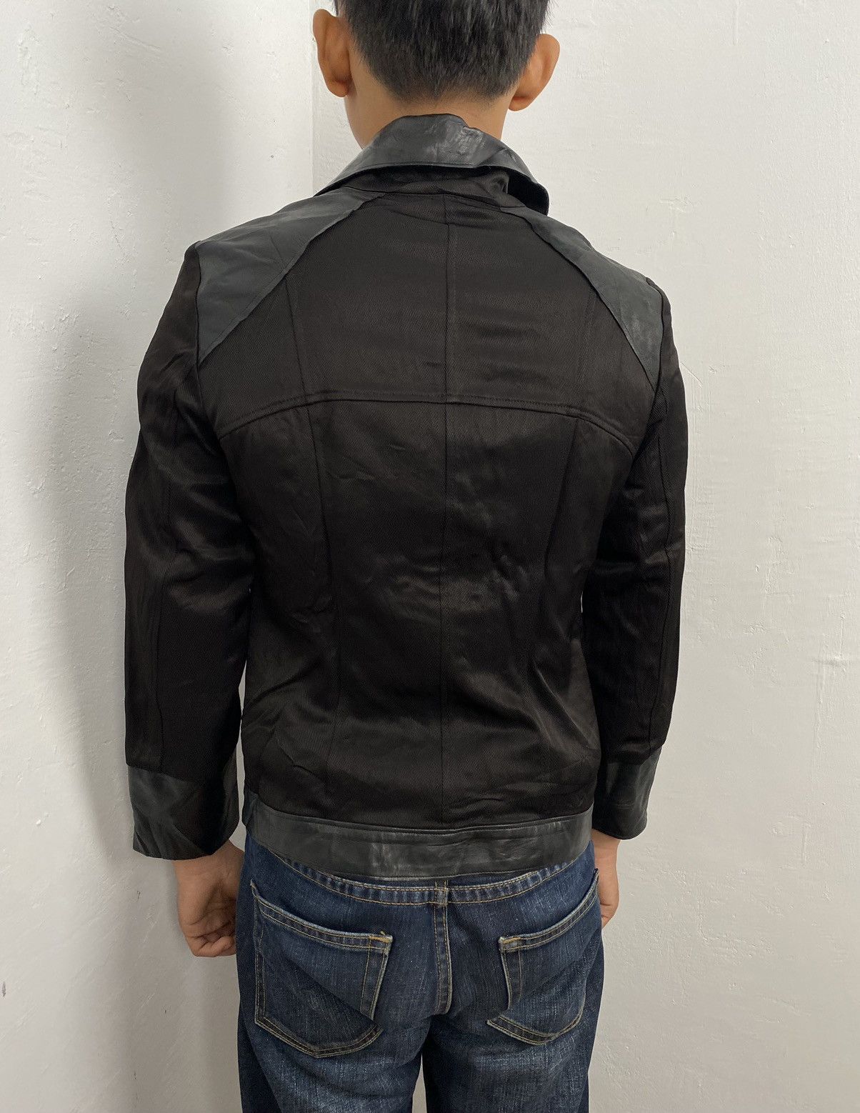 If Six Was Nine × Japanese Brand × KMRii Ritsuko Shirahama leather mix jacket Size US S / EU 44-46 / 1 - 5 Thumbnail