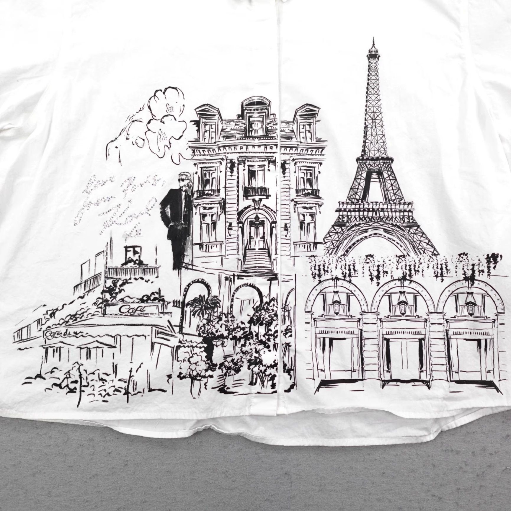 Karl Lagerfeld VINTAGE Karl Lagerfeld Paris Shirt Womens 2X Limited Edition Paris Eiffel Tower Top Size XXL / US 16-18 / IT 52-54 - 3 Thumbnail