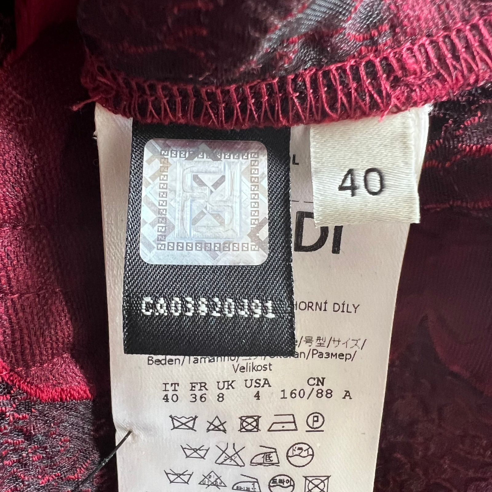 Fendi FENDI Crew Neck Button-Up Top, Small/US4/IT40 Size S / US 4 / IT 40 - 11 Thumbnail