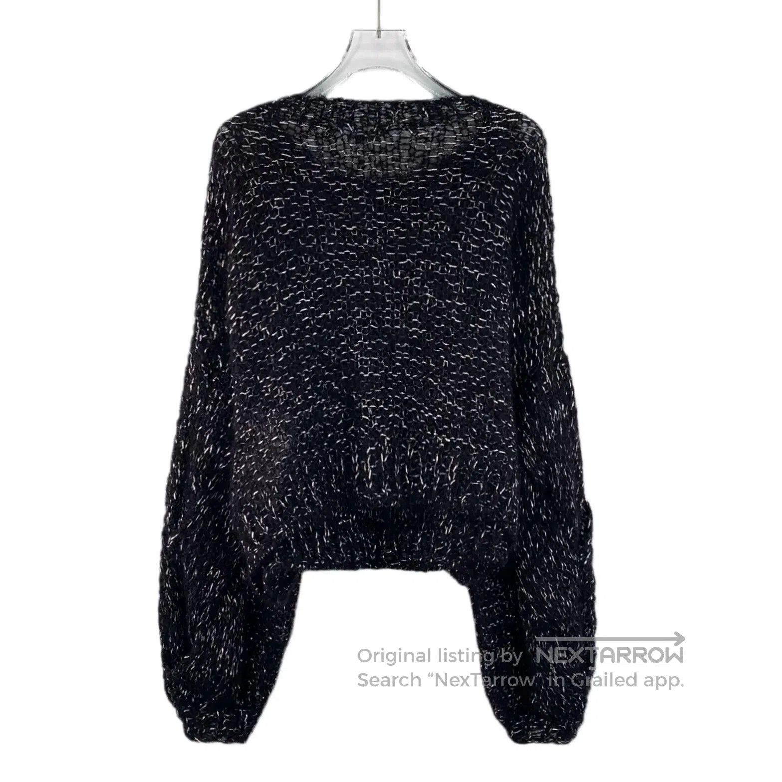Loewe black mohair crew neck long sleeve sweater. Size US XS / EU 42 / 0 - 2 Thumbnail