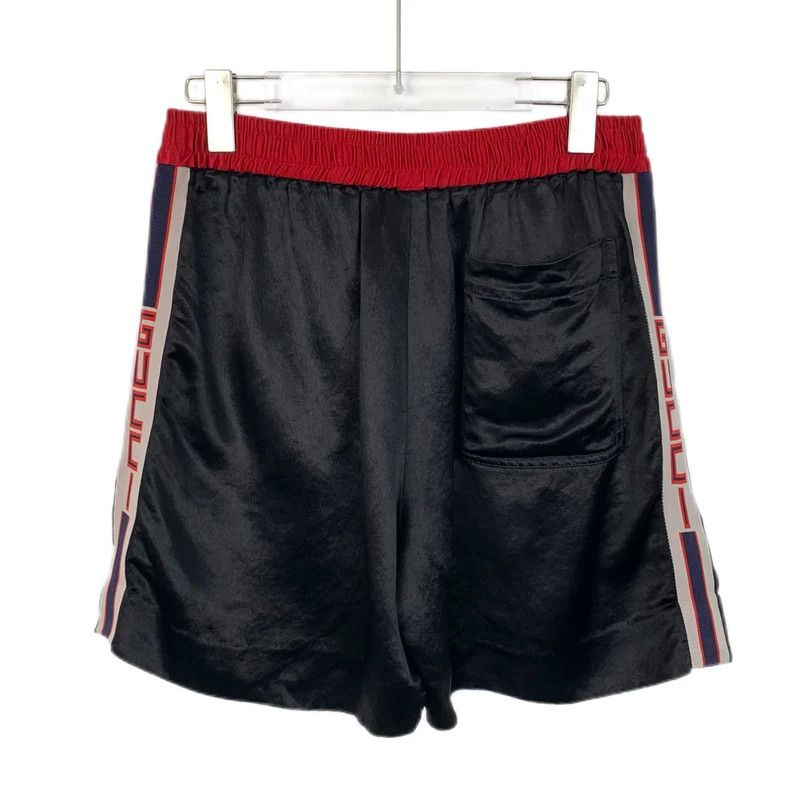 Gucci Gucci Black letter print elastic drawstring waist casual sh Size US 32 / EU 48 - 2 Thumbnail