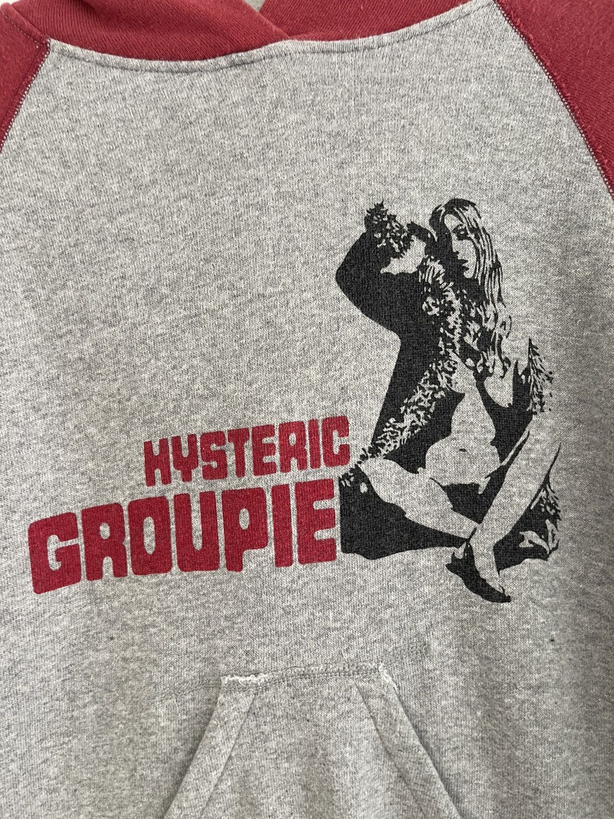 Hysteric Glamour Vintage Hysteric Glamour Groupie Raglan Hoodie Grey and Red Size S / US 4 / IT 40 - 6 Thumbnail