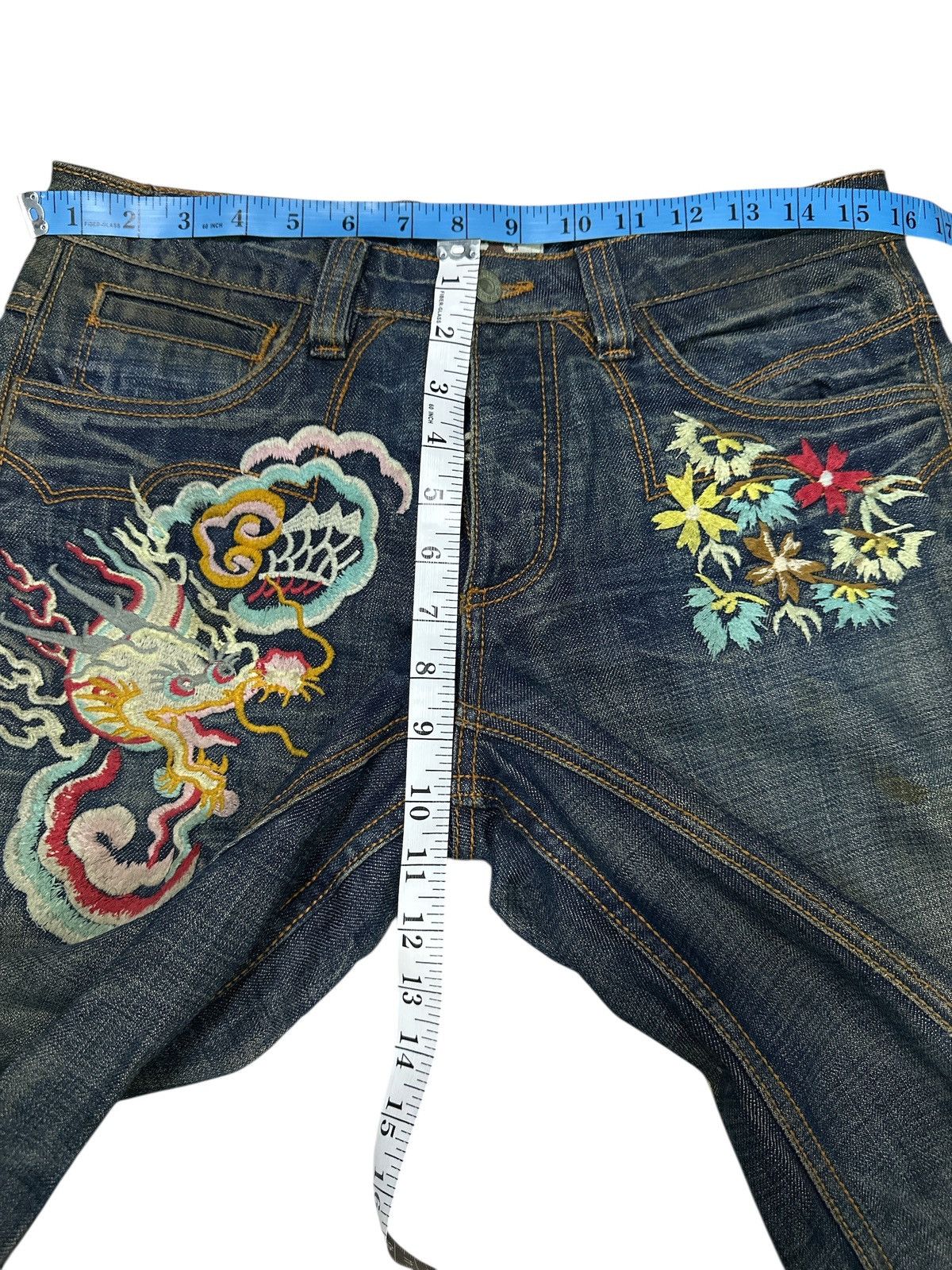 Japanese Brand Vintage Y2k Antik Denim Tiger Embroid. Size US 32 / EU 48 - 12 Thumbnail