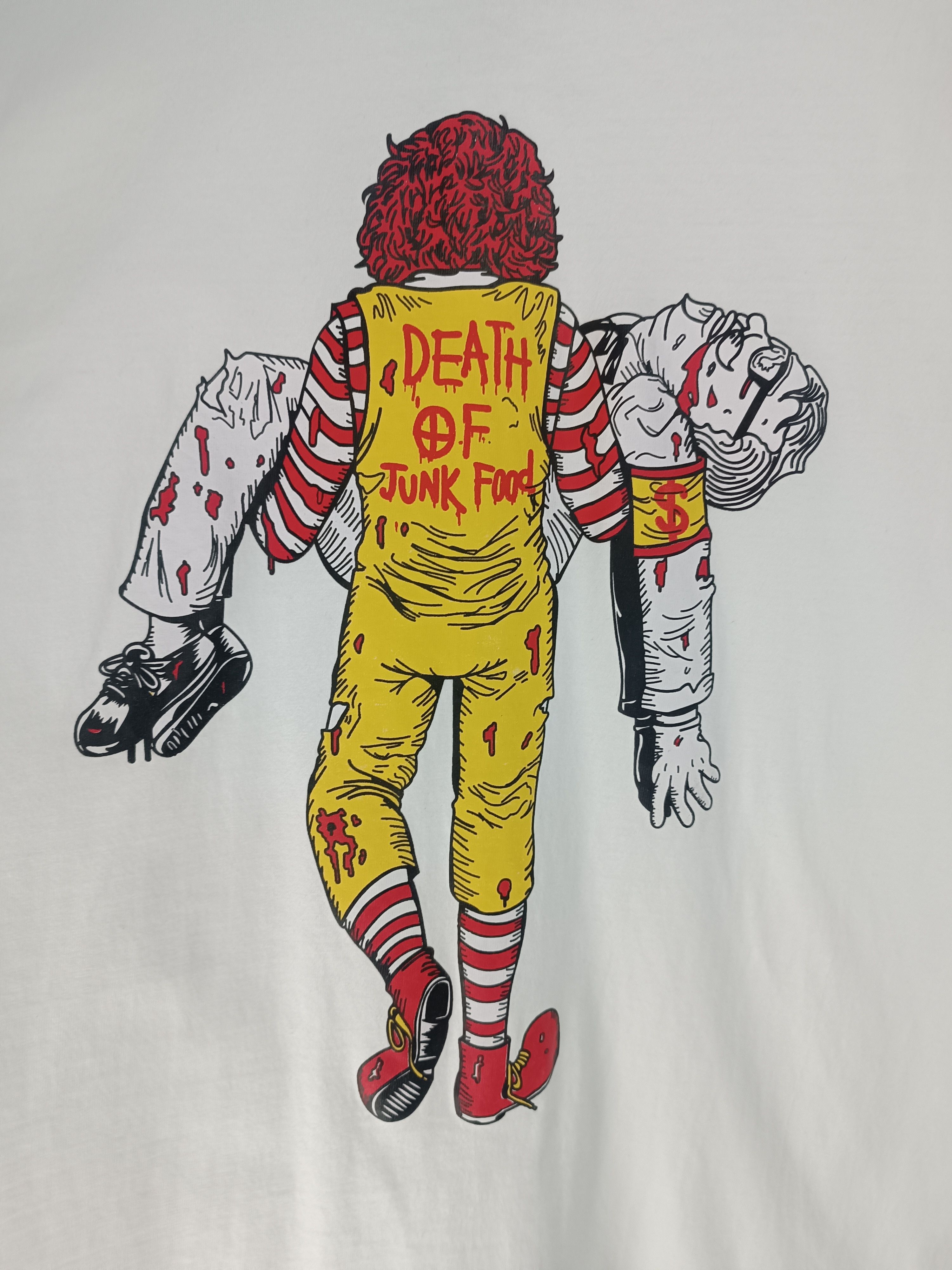 Vintage VINTAGE DEATH OF JUNKFOOD MCDONALD VS KFC TEE VERY RARE Size US S / EU 44-46 / 1 - 11 Thumbnail