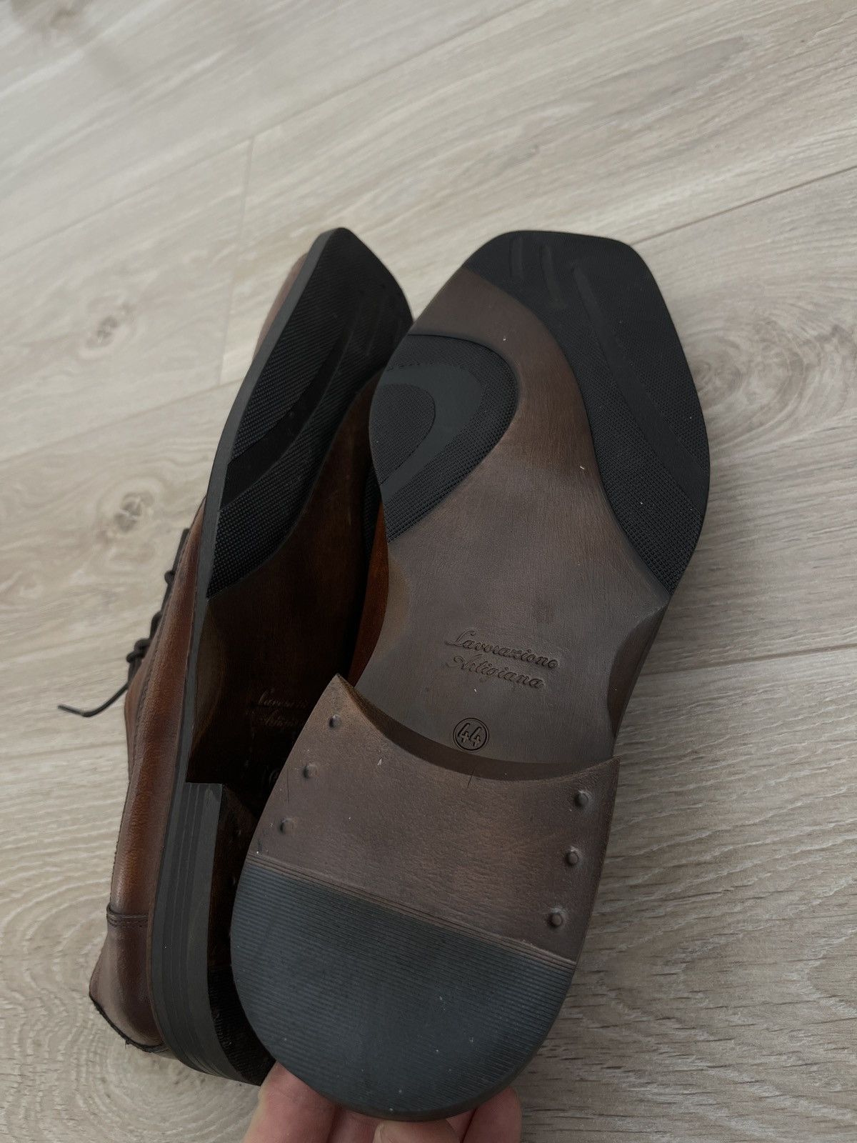 Vintage Roberto Santi Men’s Brown Leather Derby Shoes EU44 Formal Size US 10 / EU 43 - 7 Thumbnail