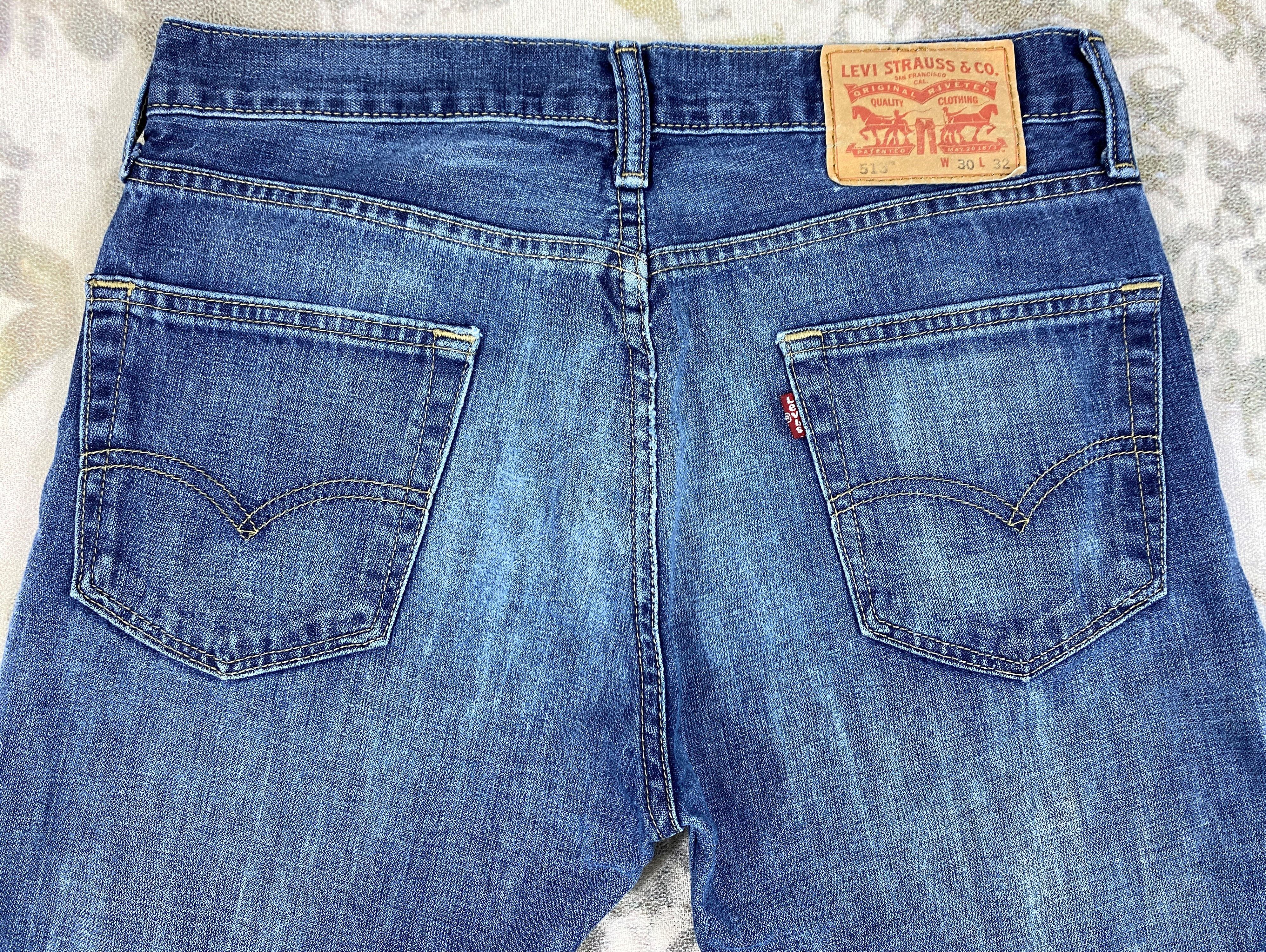 Japanese Brand Dark Blue Vintage Levi's 513 Distressed Denim 30x31.5 JN371 Size US 30 / EU 46 - 4 Thumbnail