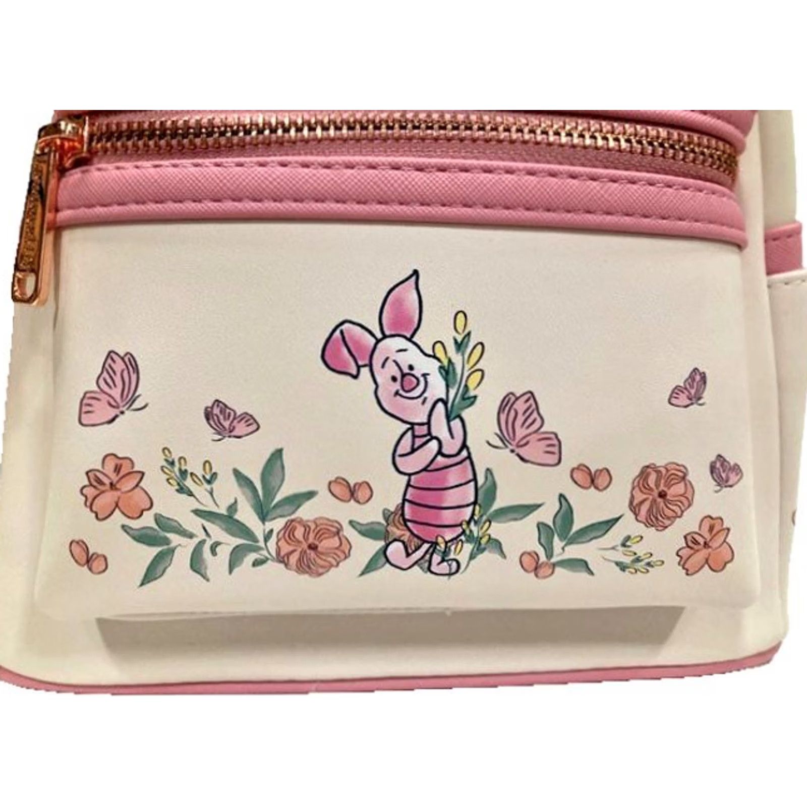 Vintage Loungefly Piglet Mini Backpack Floral Print Pink Bag Size ONE SIZE - 3 Thumbnail