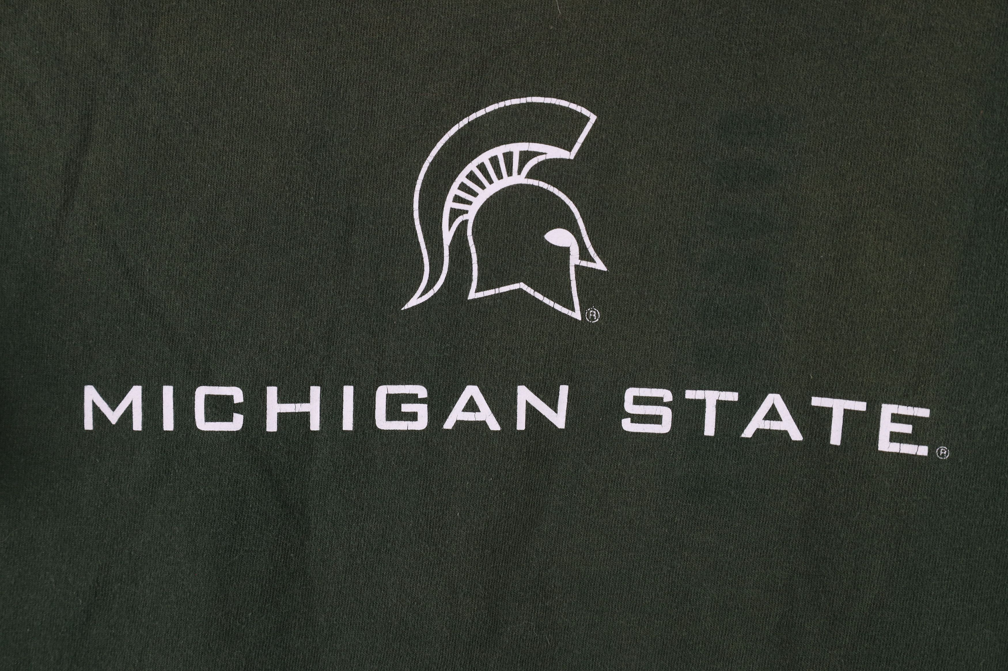 Vintage Vintage Spell Out Michigan State University T-Shirt Green Size US M / EU 48-50 / 2 - 4 Thumbnail
