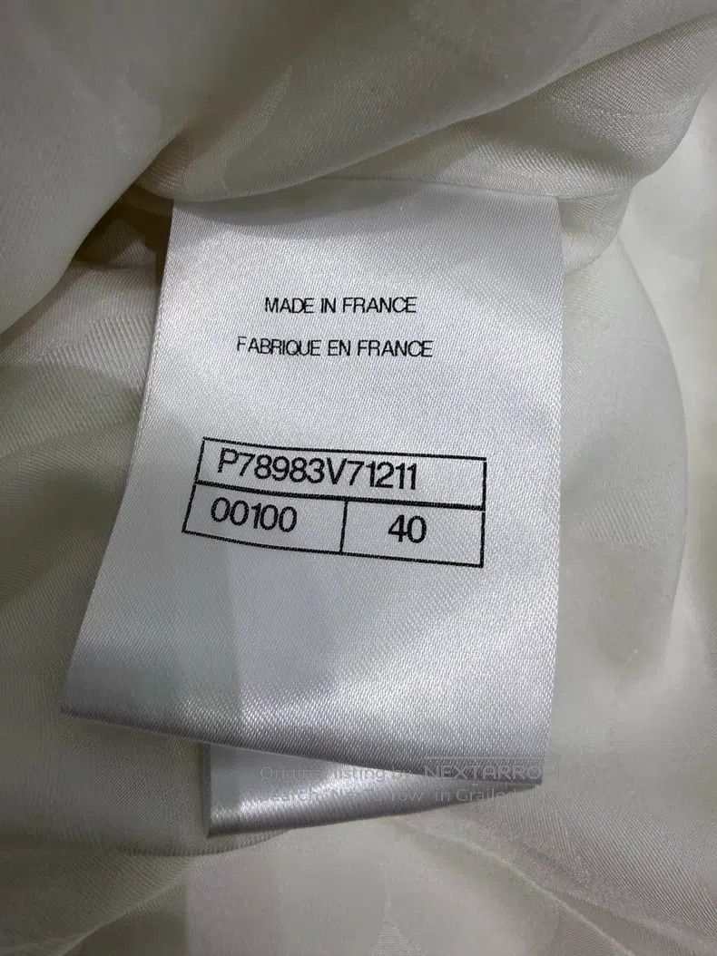 Chanel Chanel Spring and Summer Series White Pearl Tweed Coat Size S / US 4 / IT 40 - 5 Thumbnail