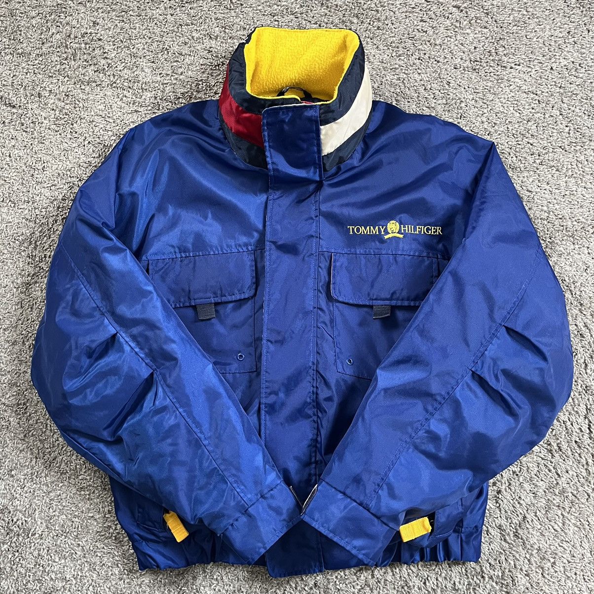 Tommy Hilfiger × Tommy Jeans × Wu-Tang Clan 🔴 Vintage Tommy Hilfiger Jacket Size Large Blue Spell Out Size US L / EU 52-54 / 3 - 6 Thumbnail