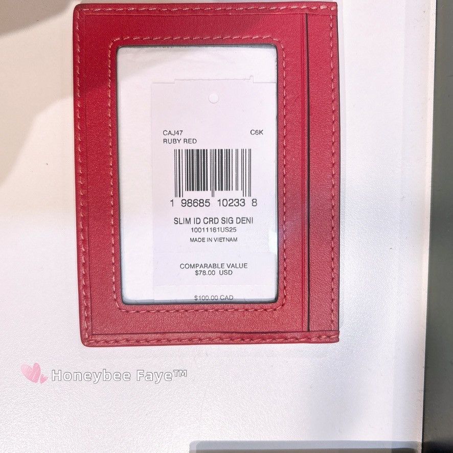 Coach Slim Id Card Case In Signature Denim CAJ47 Size ONE SIZE - 2 Thumbnail