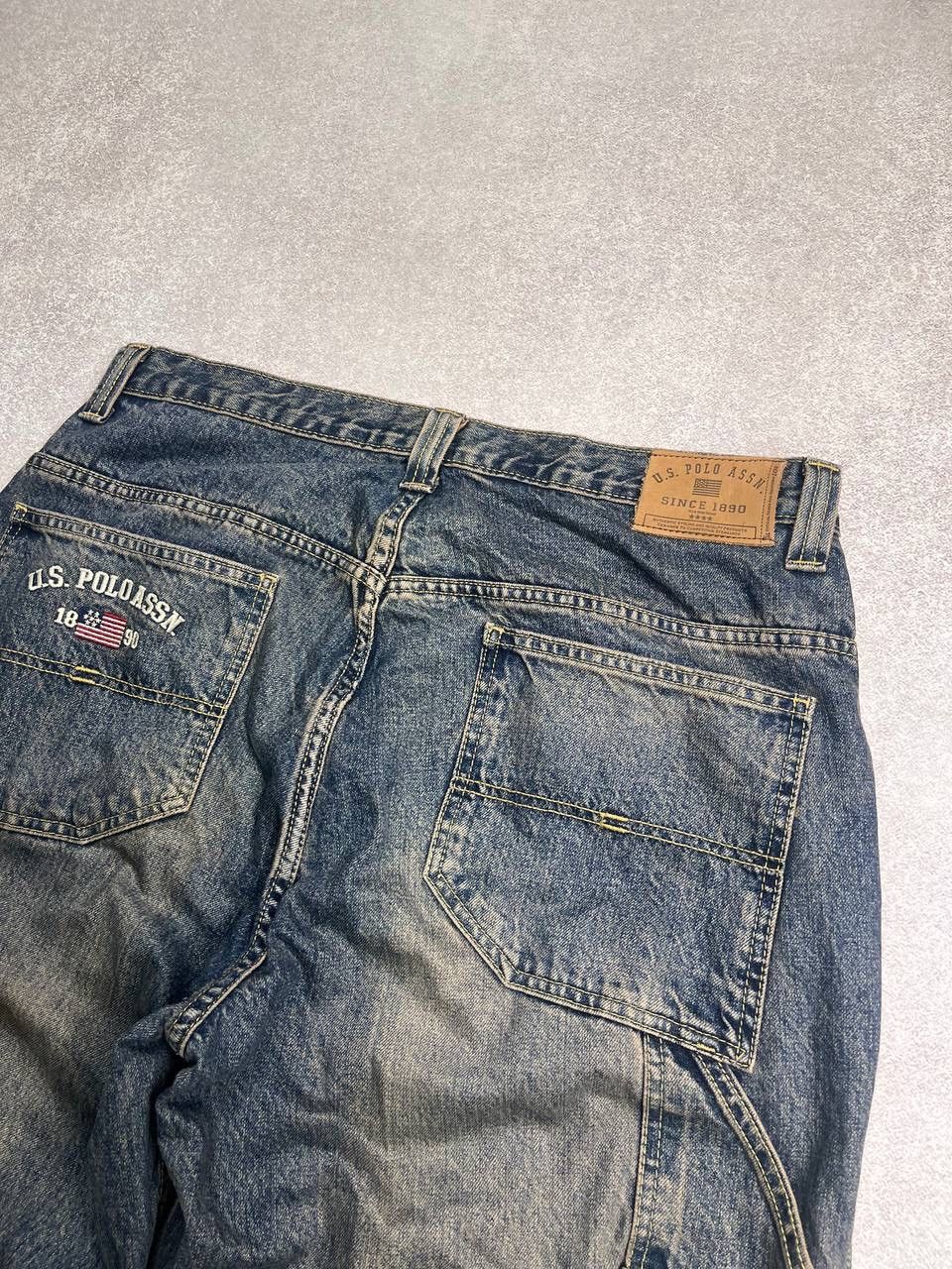 U.S. Polo Assn. × Vintage VINTAGE POLO RALPH LAUREN CARGO FLARED DENIM Y2K JEANS 36x32 Size US 36 / EU 52 - 7 Thumbnail