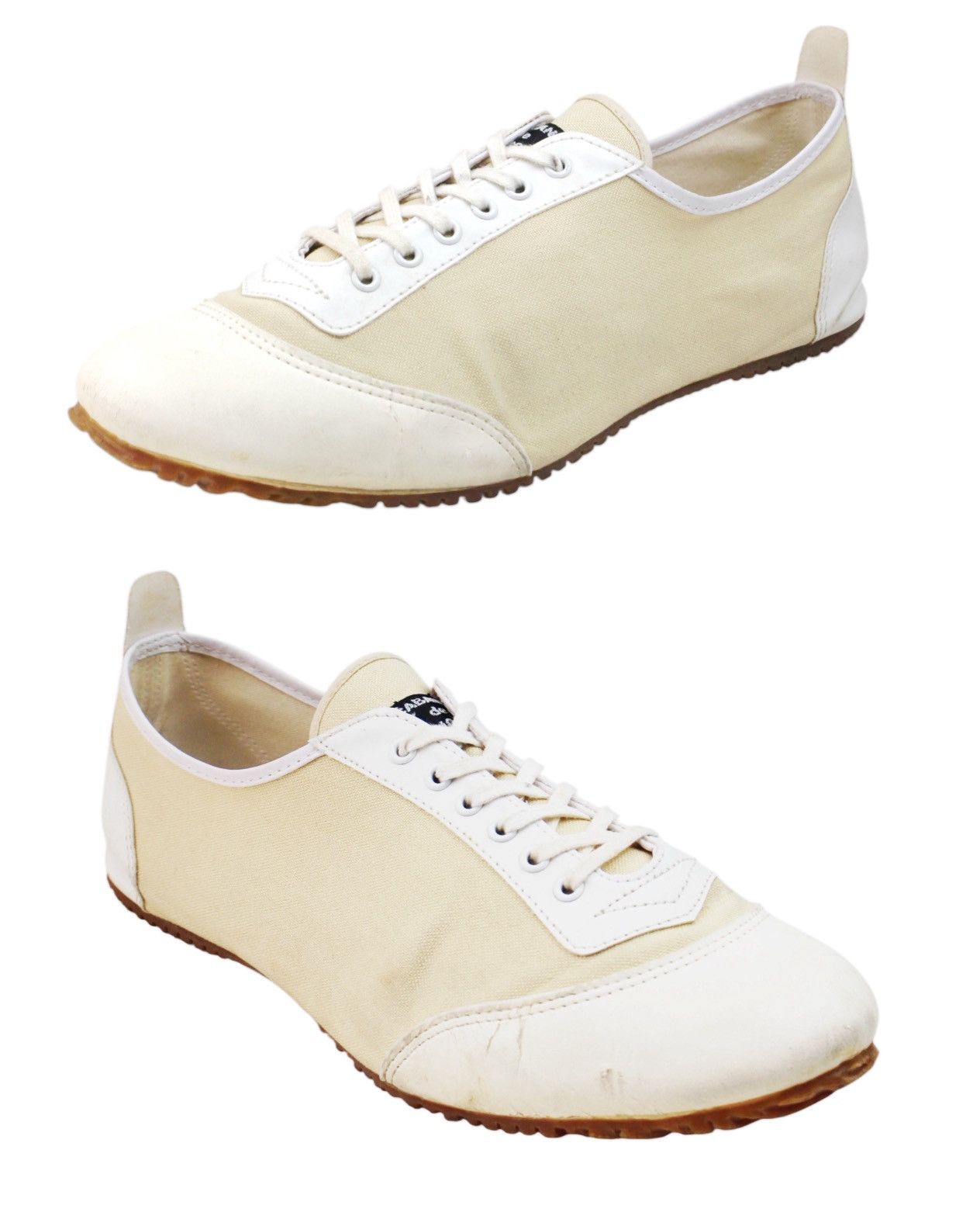 Issey Miyake 2000S CABANE DE ZUCCA OFF-WHITE CANVAS LACE-UP SHOES Size US 8.5 / EU 41-42 - 2 Thumbnail