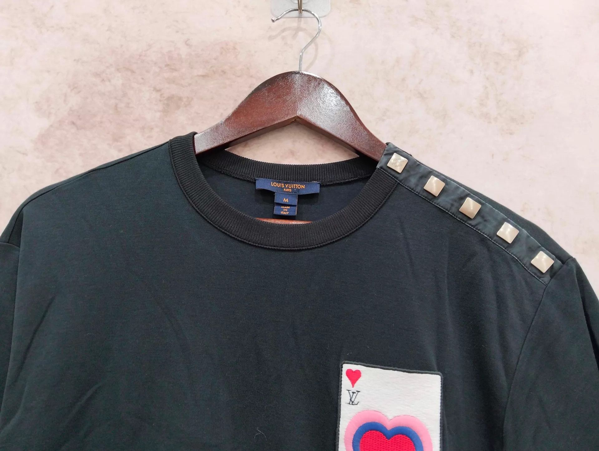 Louis Vuitton Louis Vuitton Black Poker Stud T-Shirt M Size M / US 6-8 / IT 42-44 - 3 Thumbnail