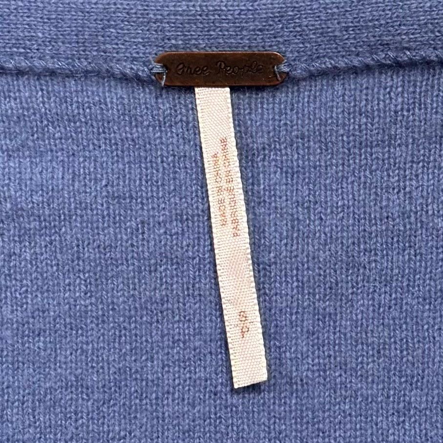 Free People Free People Harmony Cashmere Sweater Blue S Oversized Lounge Size S / US 4 / IT 40 - 4 Thumbnail