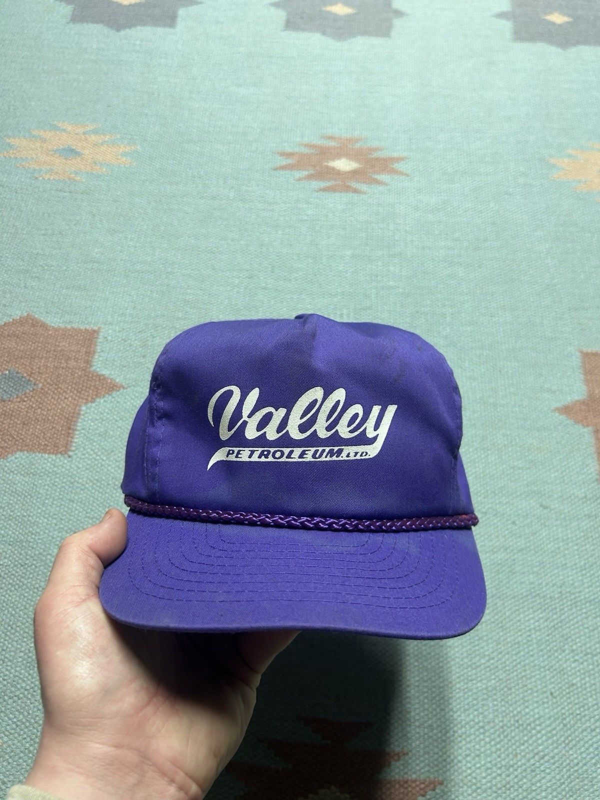 Vintage Vtg SnapBack hat valley petroleum oil gas Michigan purple Size ONE SIZE - 2 Thumbnail