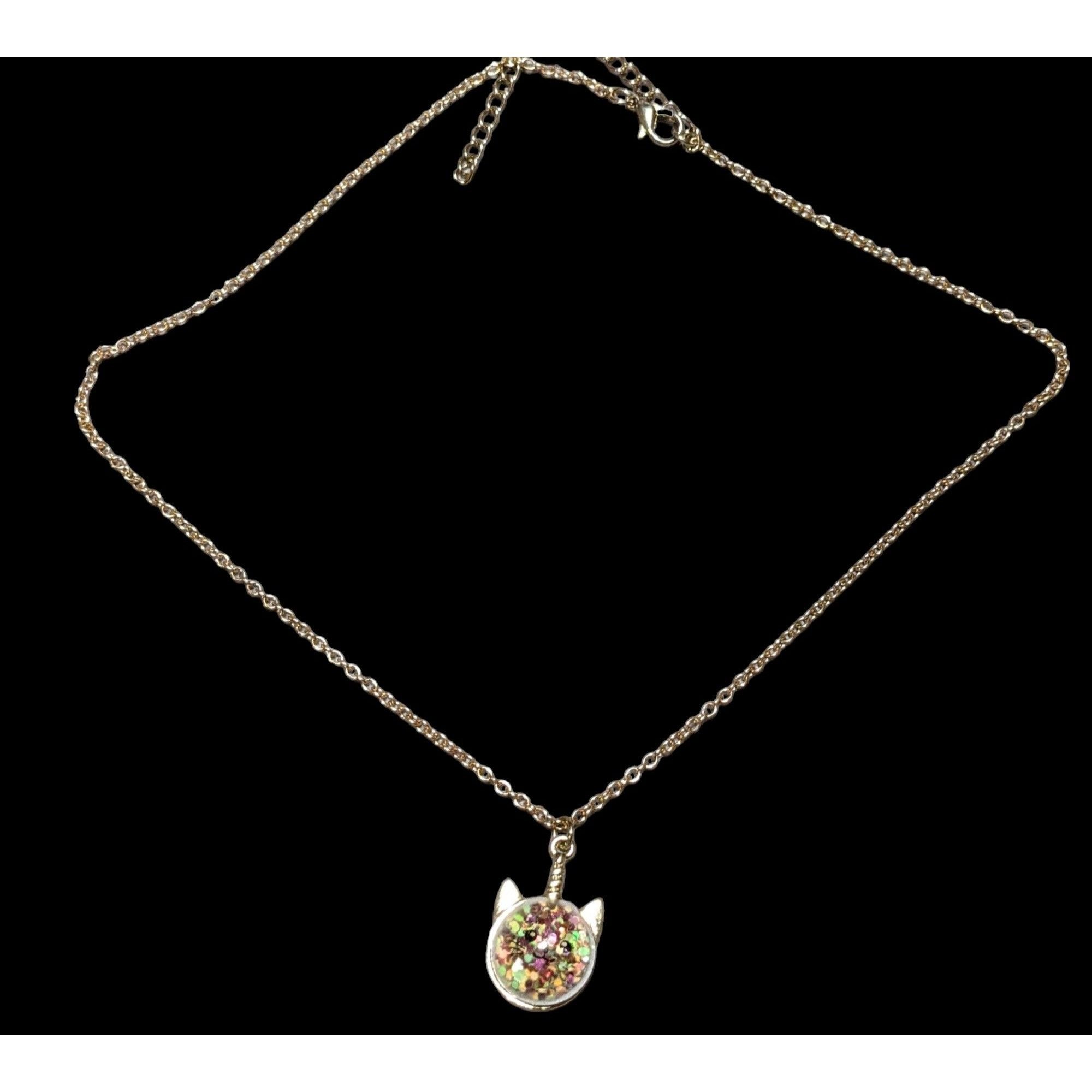 Other Rainbow Glitter Caticorn Necklace Size ONE SIZE - 5 Thumbnail
