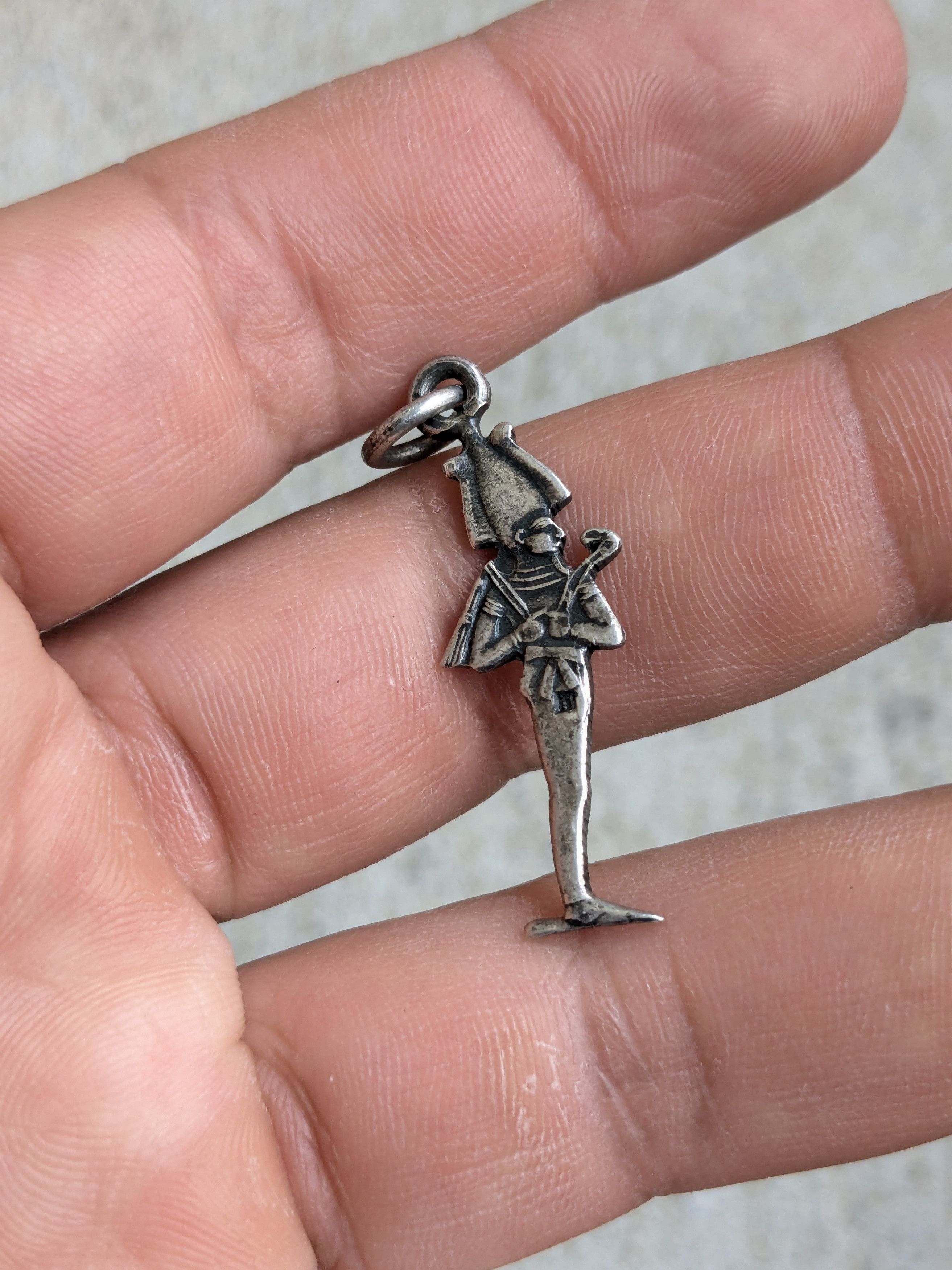 Jewelry × Vintage Vintage Sterling Silver Pendant Osiris Ancient Egypt Kemet Size ONE SIZE - 9 Thumbnail