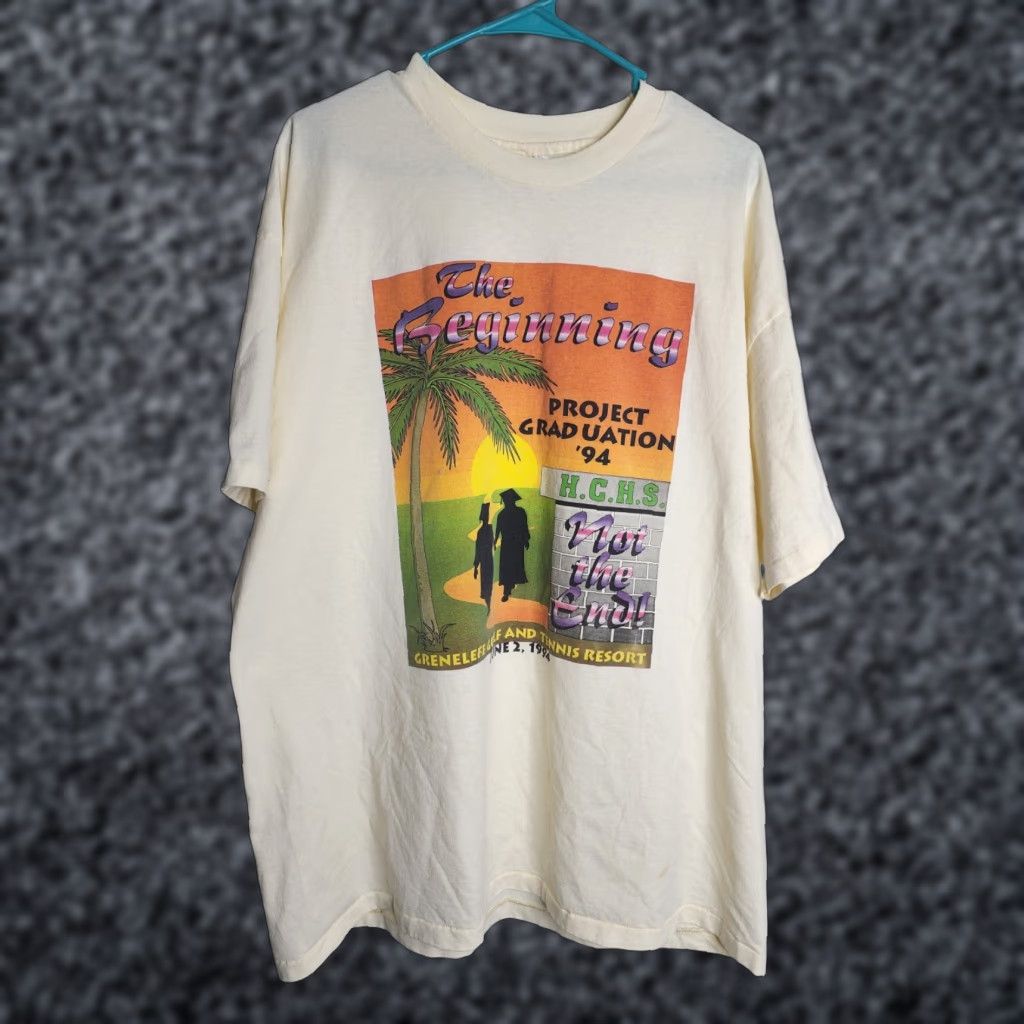 Vintage VINTAGE Mens XXL Haines City FL Graduation 1994 Double Sided T Shirt Size US XXL / EU 58 / 5 - 1 Thumbnail