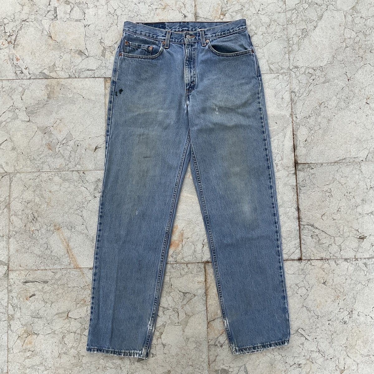 Levi's Vintage Distressed 90s Levi’s 550 Made In USA Denim Pants Size US 33 - 2 Thumbnail