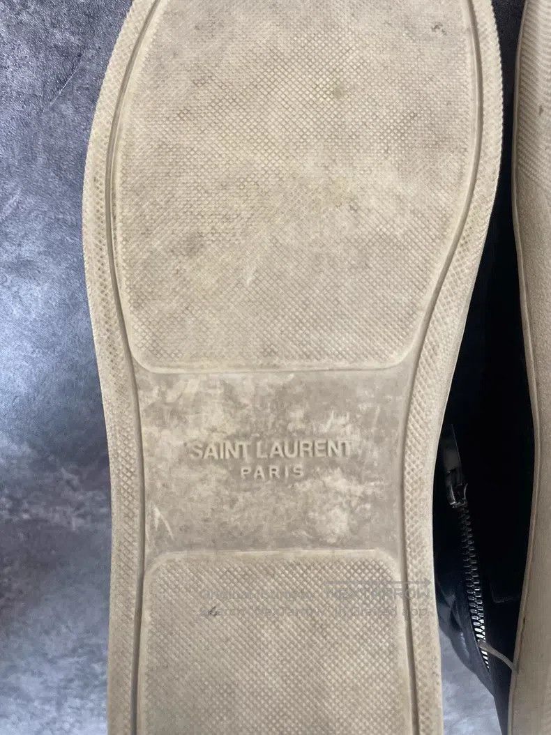 Saint Laurent Paris Saint Laurent Paris Back zipper diamond patch high-top fla Size US 8.5 / EU 41-42 - 6 Thumbnail
