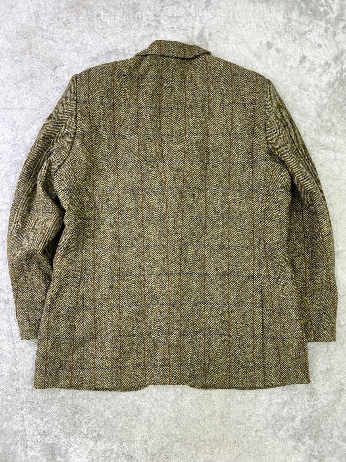 Harris Tweed Vintage Harris Tweed Wool Blazer 42R Olive Herringbone Size 42R - 11 Thumbnail