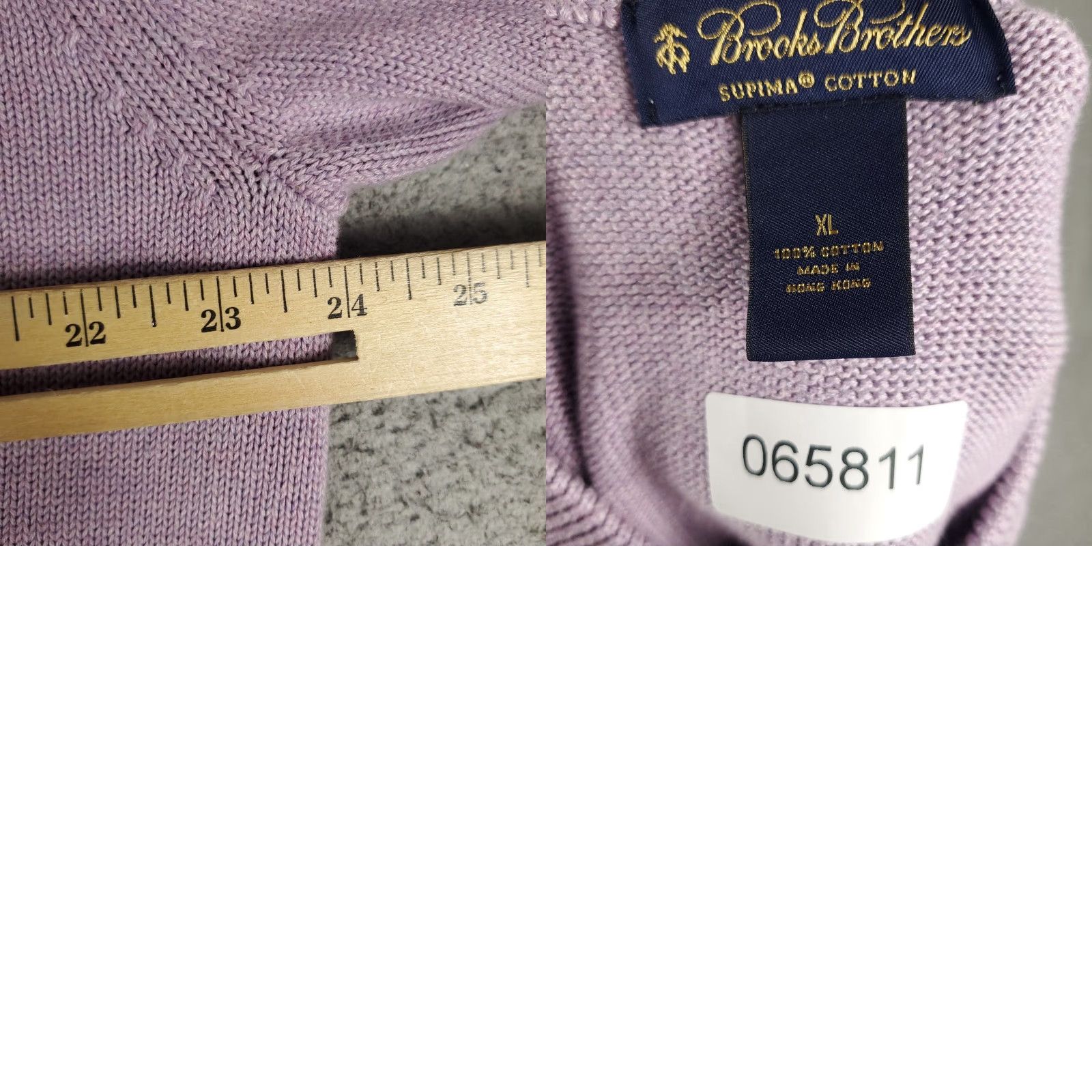 Brooks Brothers Brooks Brothers Sweater Mens XL Purple V-Neck Pullover Knit Cotton Wool Size US XL / EU 56 / 4 - 8 Thumbnail