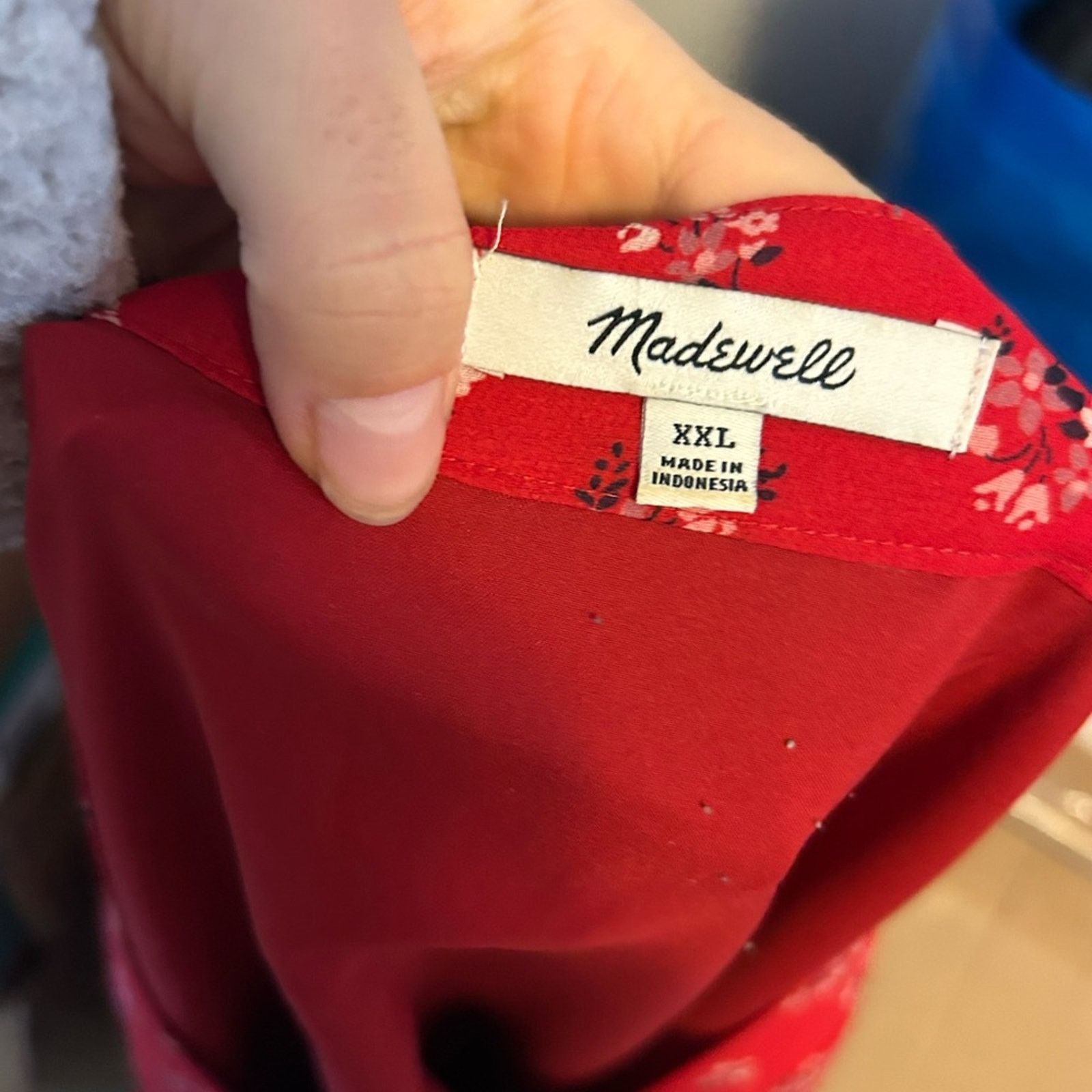 Madewell Madewell Little Lillies V-Neck Peplum Top Size XXL / US 16-18 / IT 52-54 - 3 Thumbnail