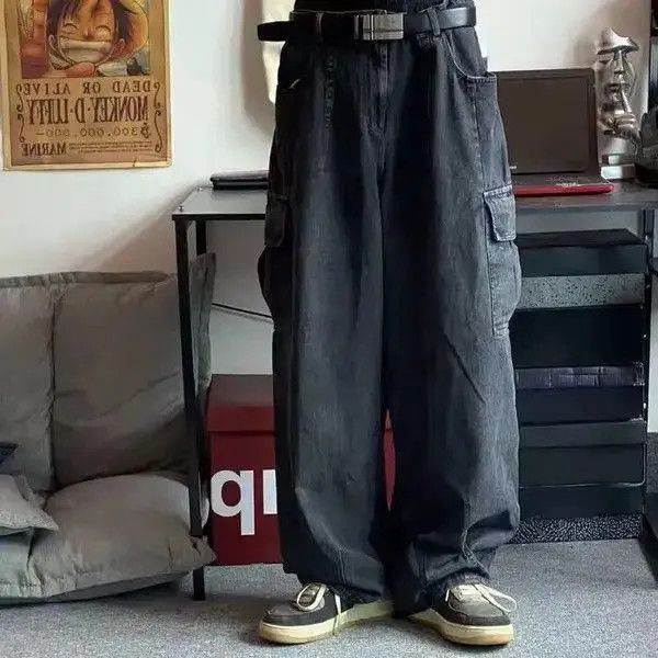VIBE Harley Baggy Black Cargo Pants Size US 32 / EU 48 - 1 Thumbnail