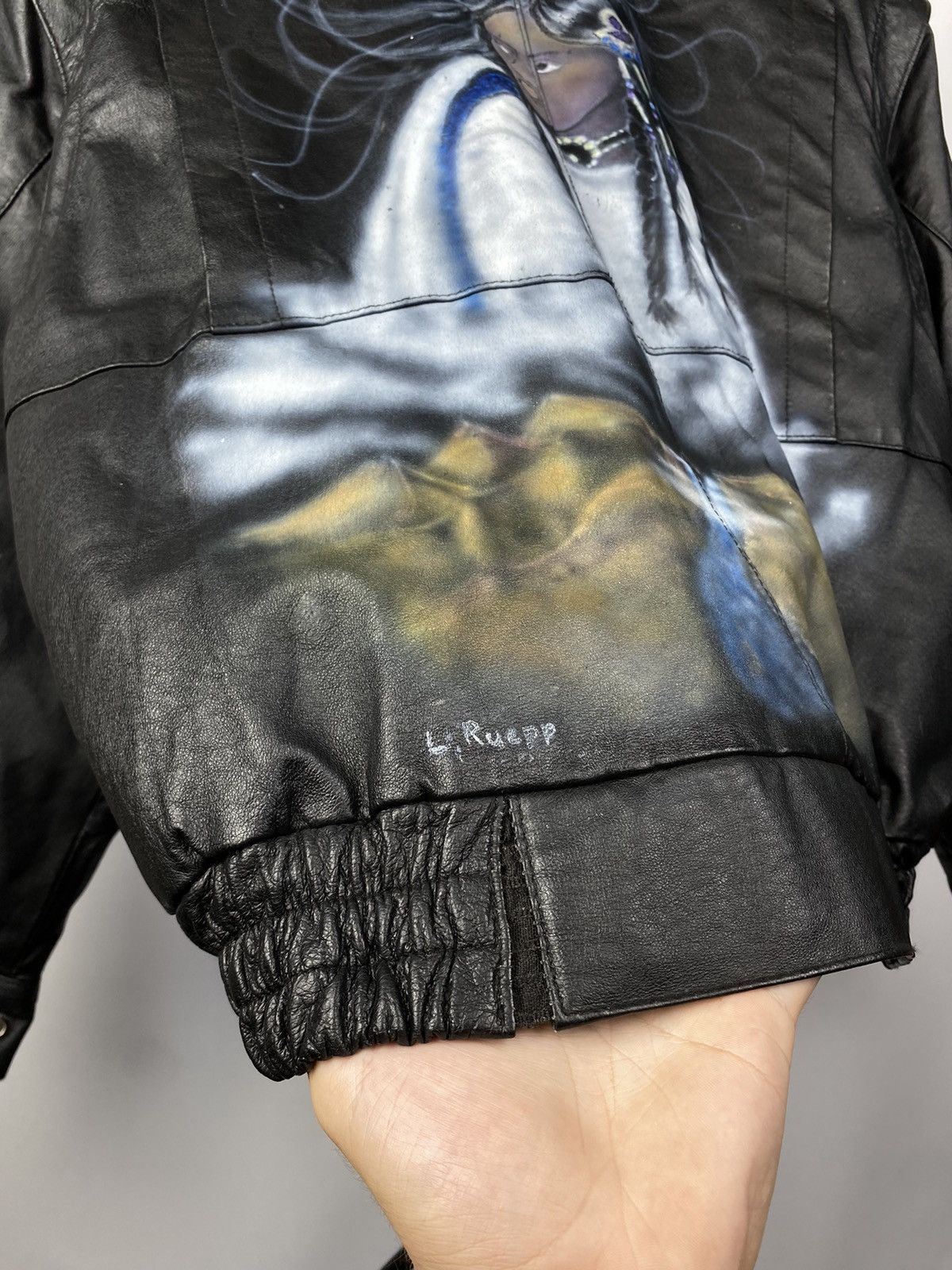 Indian Motorcycle × Vintage Crazy 90s vintage leather Racing skyjacket jacket Size US S / EU 44-46 / 1 - 13 Thumbnail