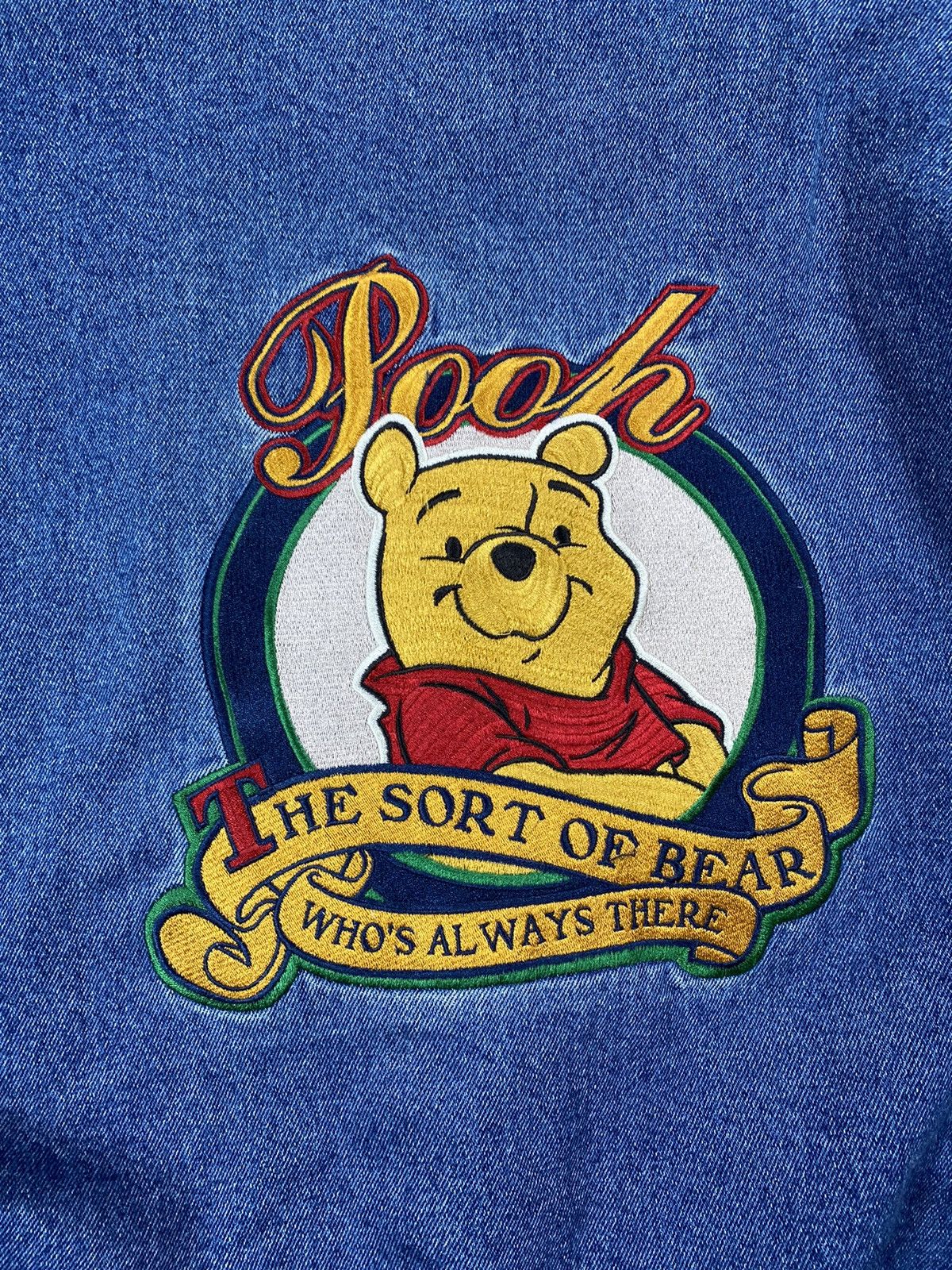 Vintage 90s Winnie the Pooh- Xxxtentacion Denim Varsity Jacket Size US XL / EU 56 / 4 - 3 Thumbnail