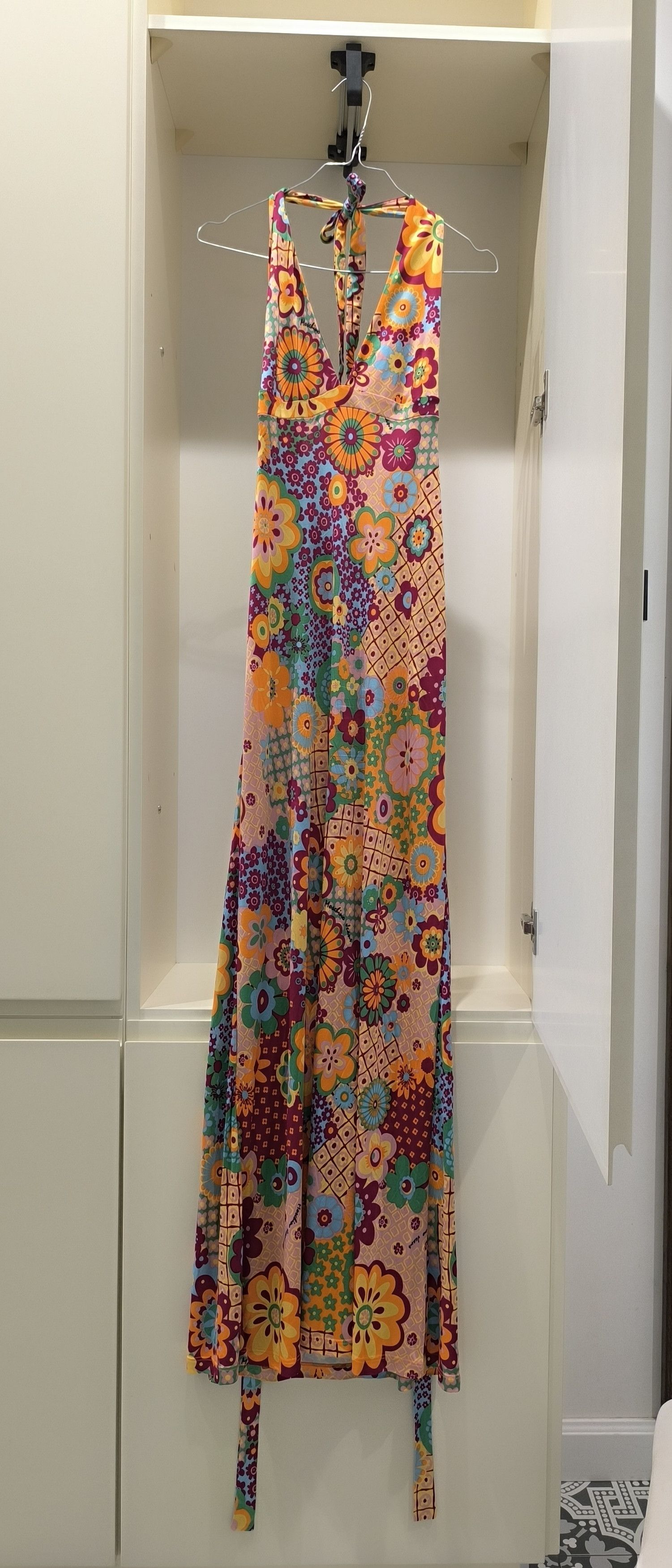 Moschino Moschino Jeans Donna Multicolor Floral Maxi Dress Size US 10 Size M / US 6-8 / IT 42-44 - 4 Thumbnail