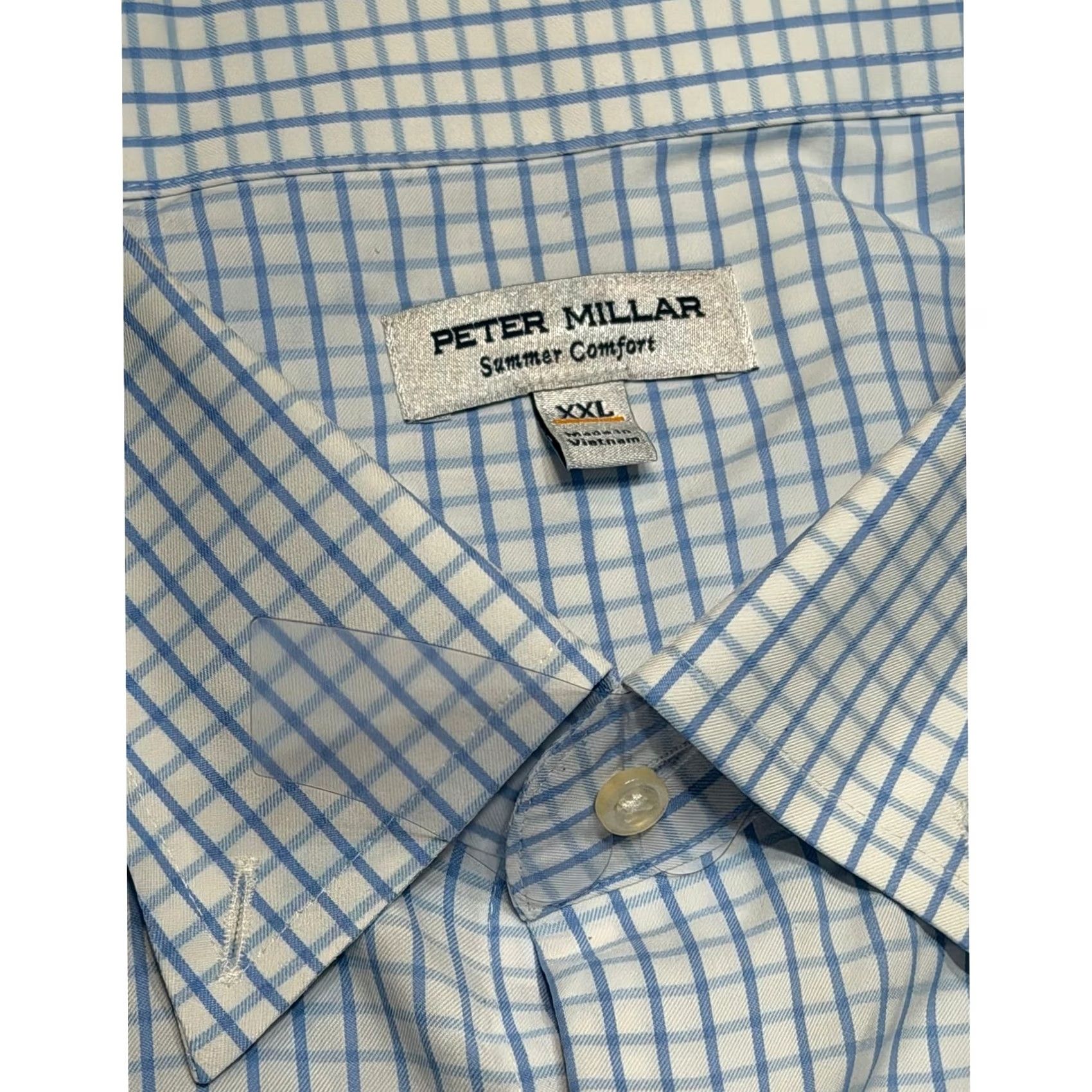 Peter Millar Peter Millar Summer Comfort Hanford Performance Twill Sport Shirt Blue XL Size US XXL / EU 58 / 5 - 5 Thumbnail