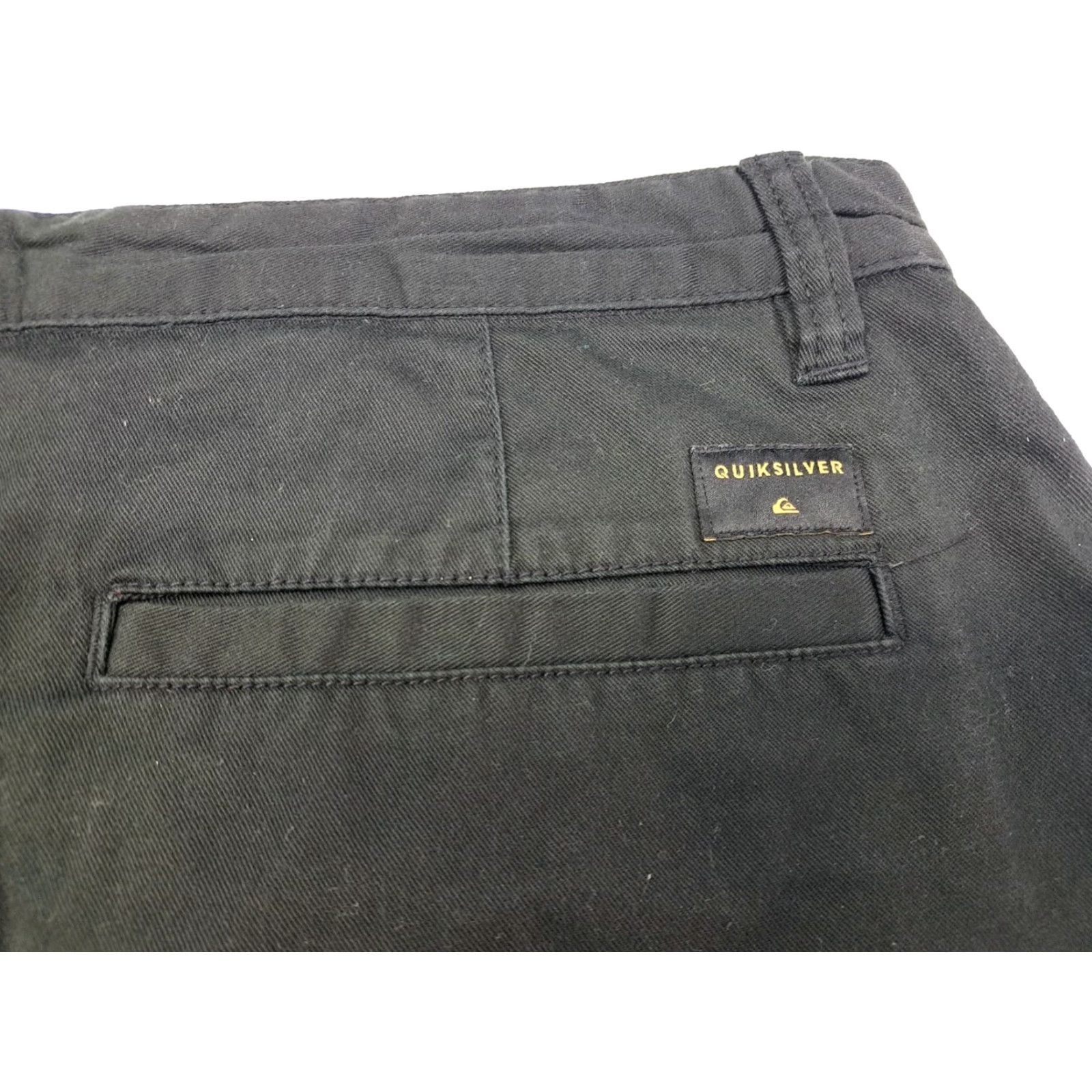Quiksilver Quiksilver Men's Regular Fit Black Chino Shorts Size 34/9" P/C/SP #6842 Size US 34 / EU 50 - 4 Thumbnail