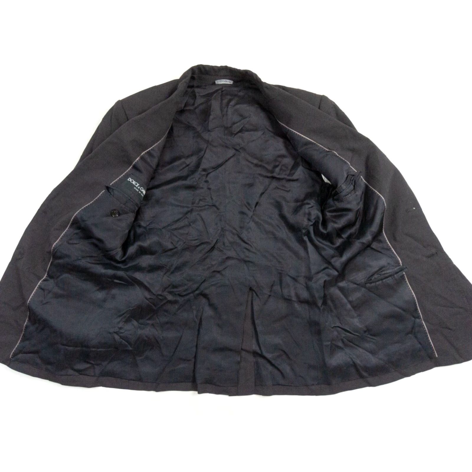 Dolce & Gabbana Dolce & Gabbana Blazer Jacket Mens 50 Black Wool Regular Fit Martini Style Size 50R - 6 Thumbnail