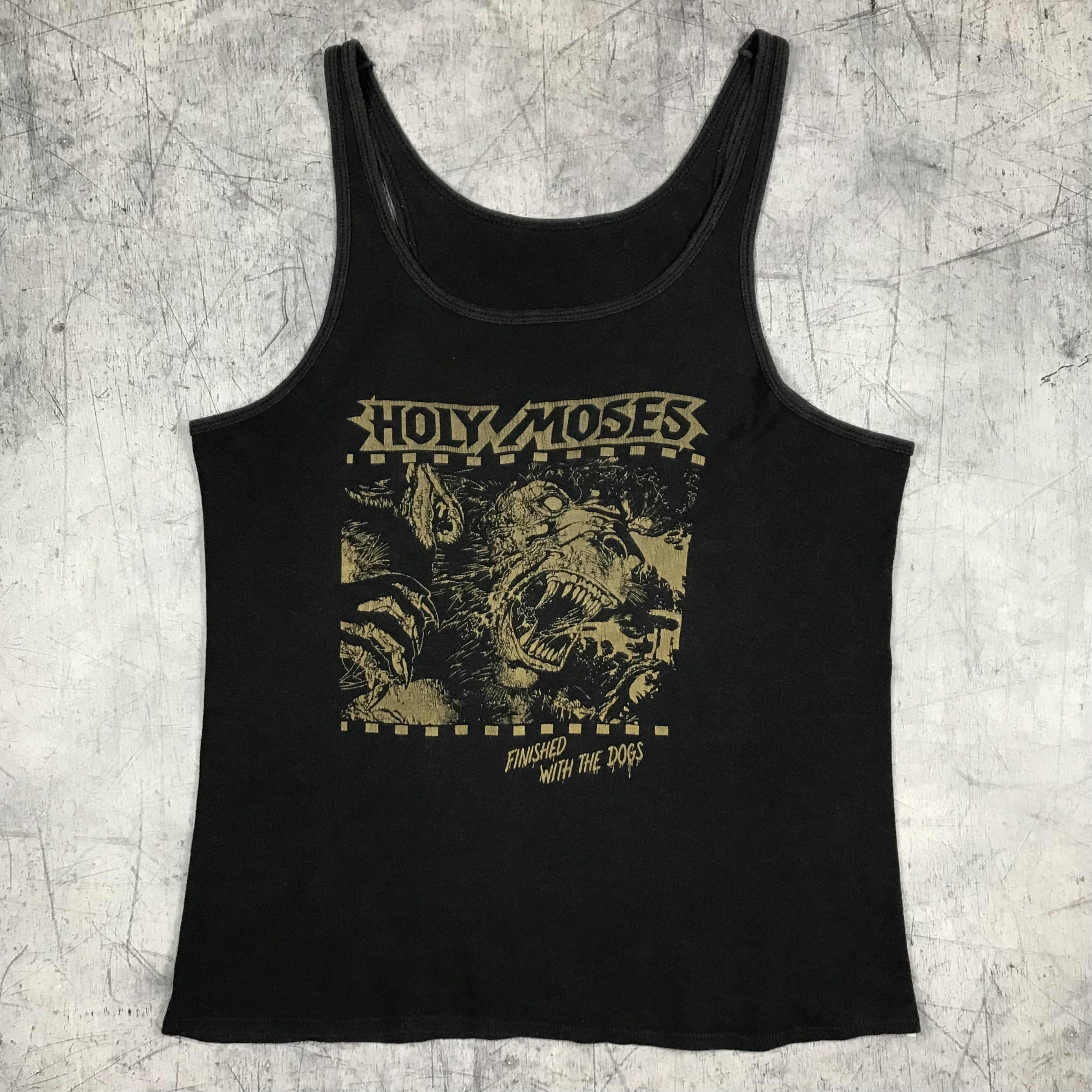 Band Tees 1987 Holy Moses Finished With Dog Tank Top Size US XL / EU 56 / 4 - 2 Thumbnail