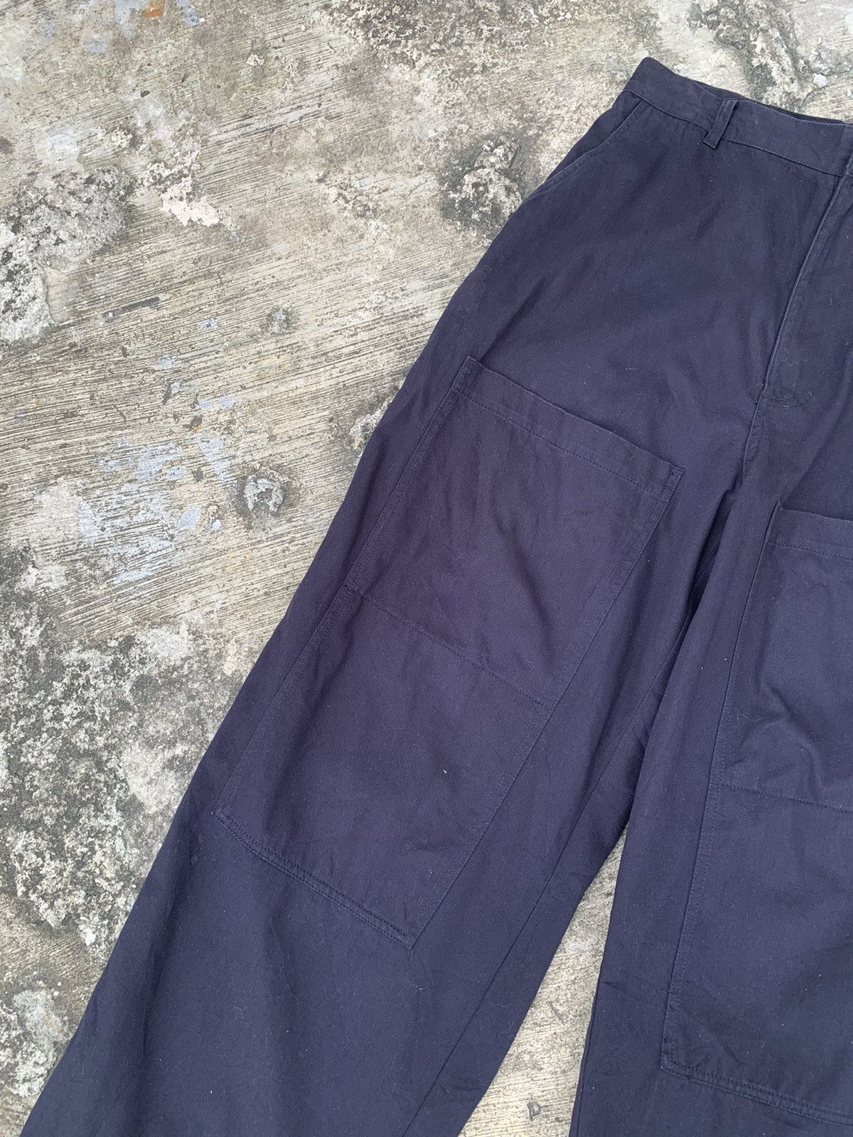 Japanese Brand Steal 🔥 baggy Niko and buckle back double knee loose pants Size US 33 - 5 Thumbnail