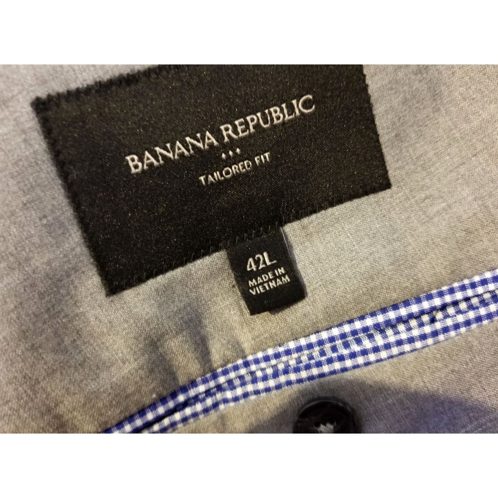 Banana Republic Mens Banana Republic Gray Jacket Blazer 42L Size 42R - 7 Thumbnail