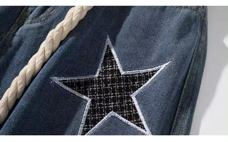 Japanese Brand × Jean Star Patch Distressed Jean Size US 32 / EU 48 - 9 Thumbnail