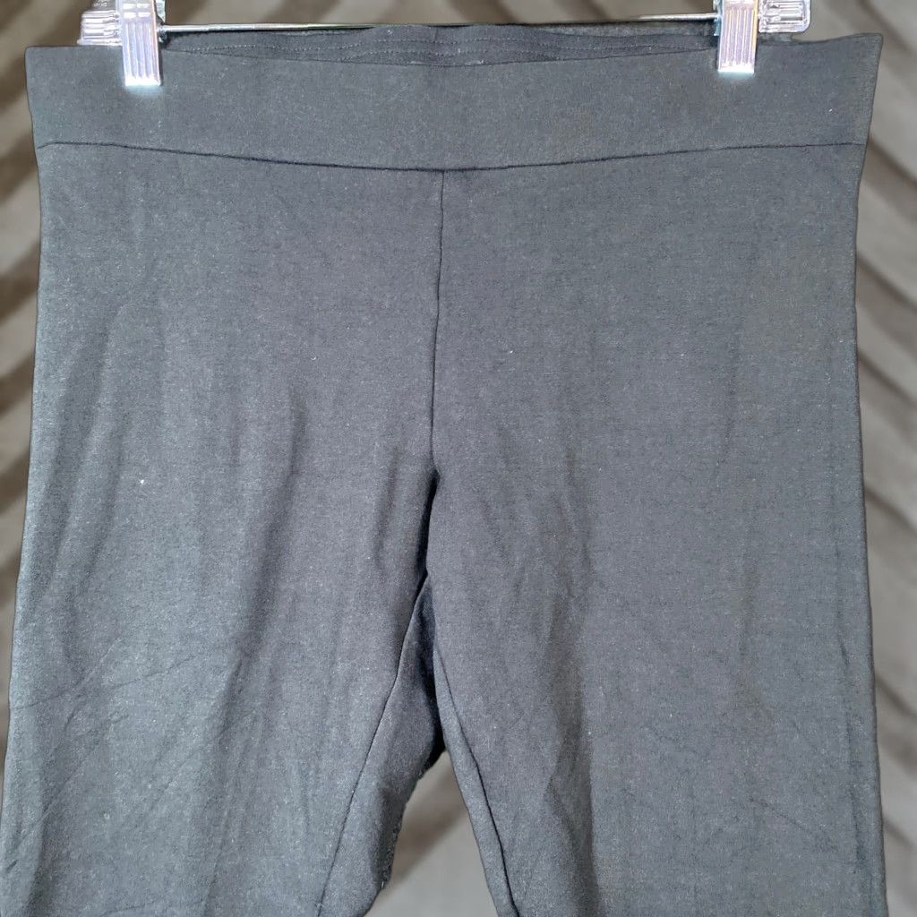 Ann Taylor Ann Taylor Womens Pants Black Pull On Elastic Waist Leggings Ankle Stretch M Size 24" / US 00 / IT 34 - 1 Thumbnail