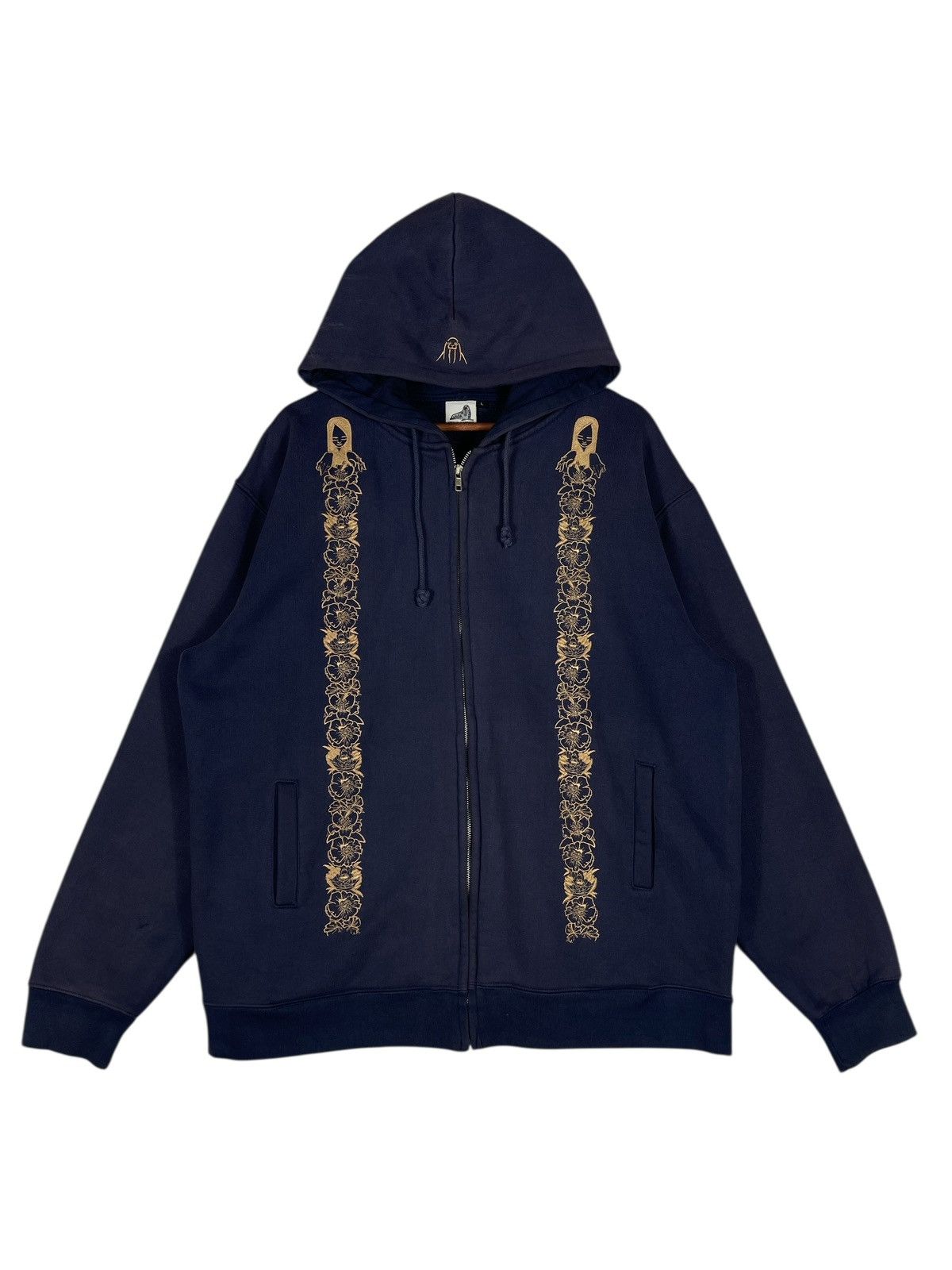 Upper Playground Vintage Upper Playground x Jeremy Fish Zip Up Hoodie Size US XL / EU 56 / 4 - 2 Thumbnail